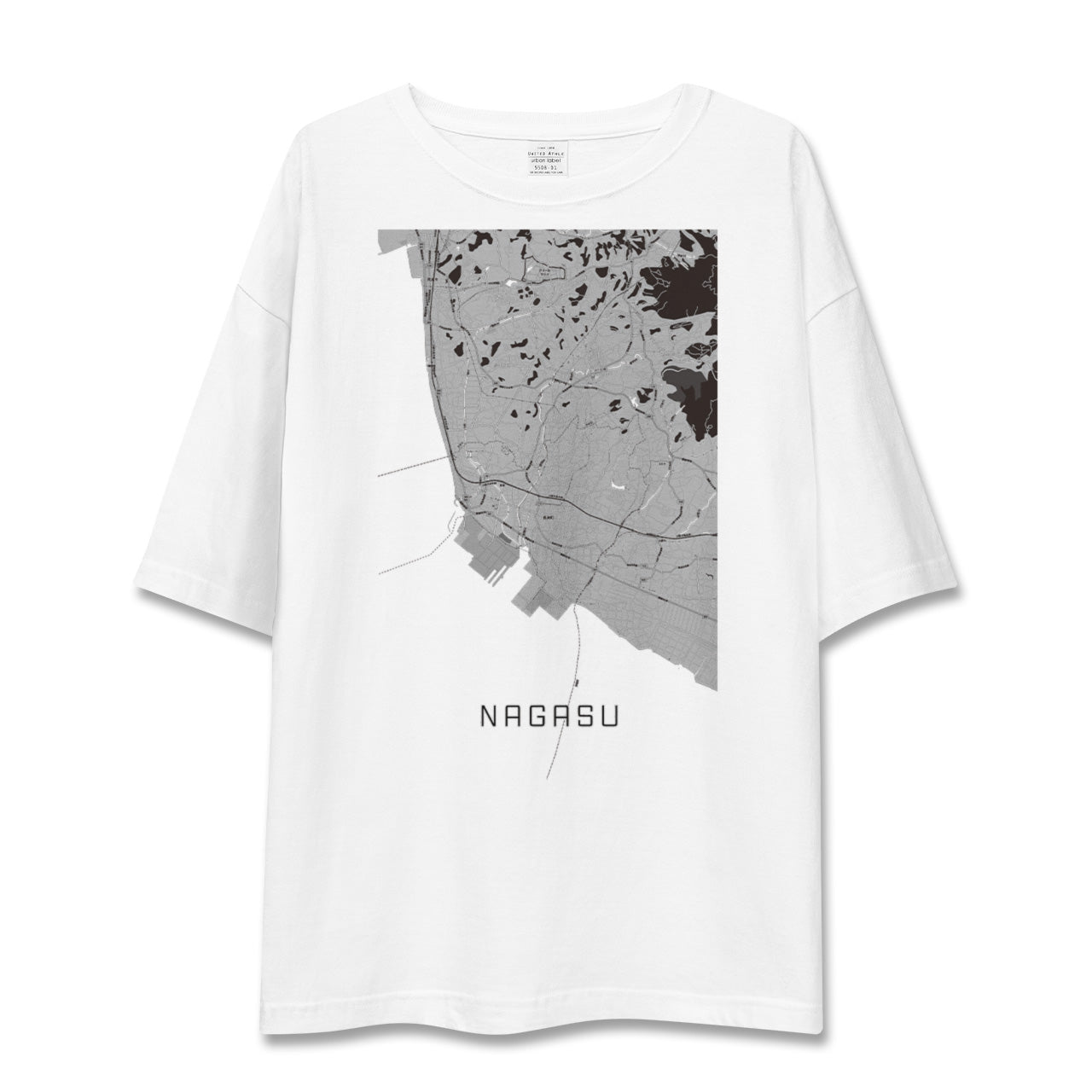 【長洲(熊本県)】地図柄ビッグシルエットTシャツ