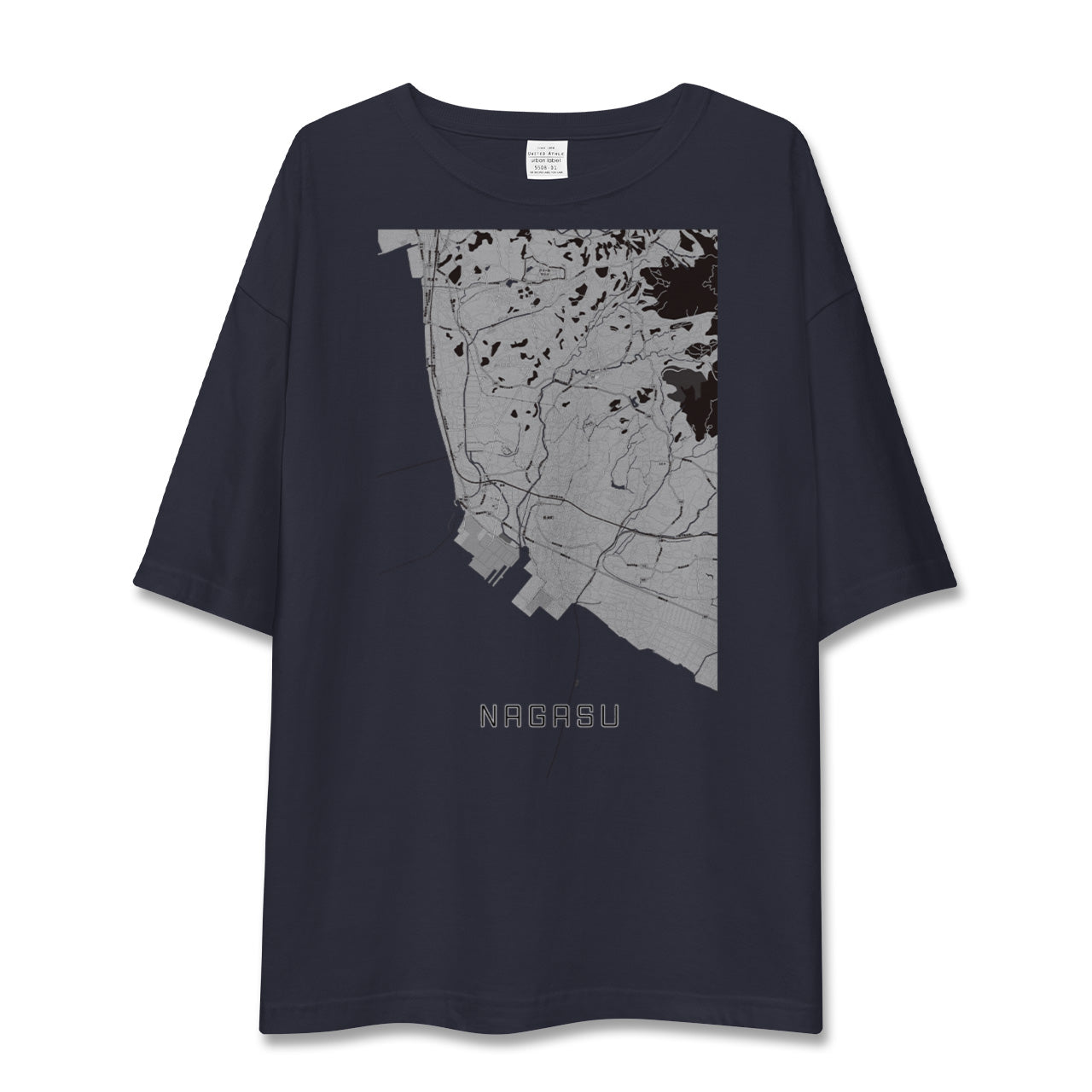 【長洲(熊本県)】地図柄ビッグシルエットTシャツ