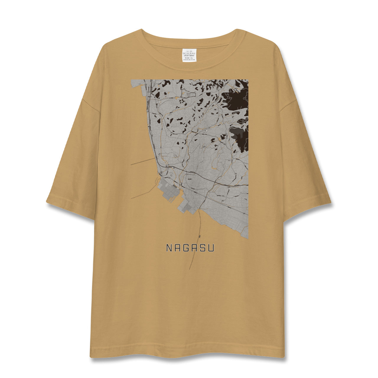【長洲(熊本県)】地図柄ビッグシルエットTシャツ
