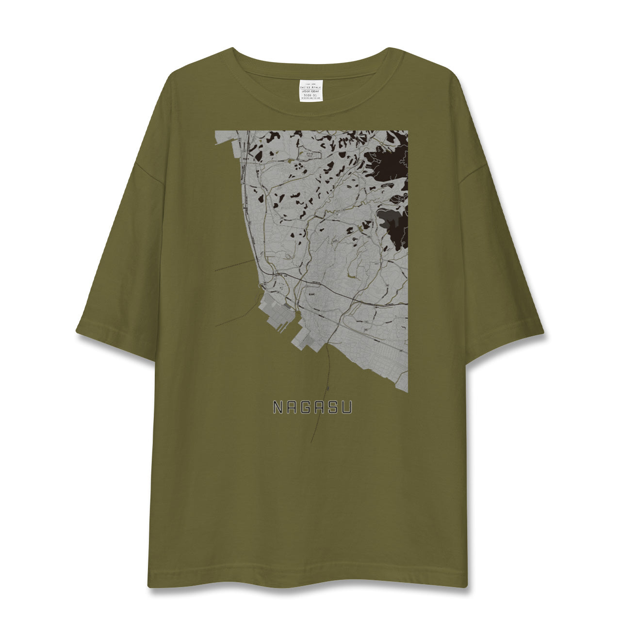 【長洲(熊本県)】地図柄ビッグシルエットTシャツ
