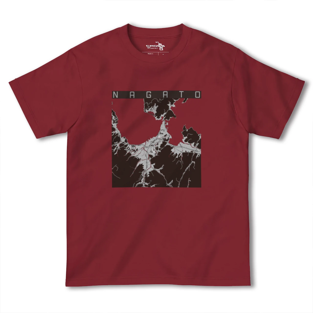 【長門(山口県)】地図柄ヘビーウェイトTシャツ