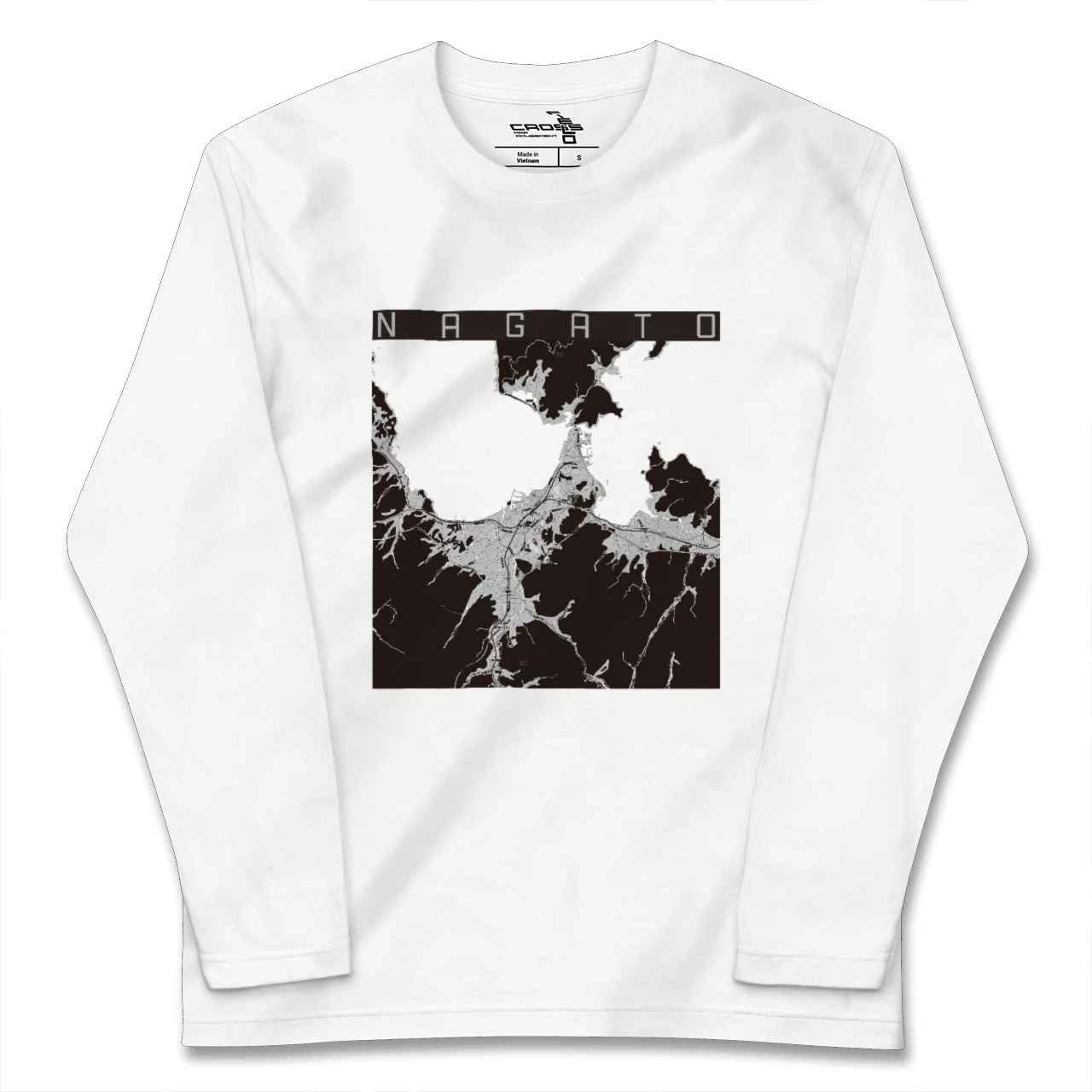 【長門(山口県)】地図柄ロングスリーブTシャツ