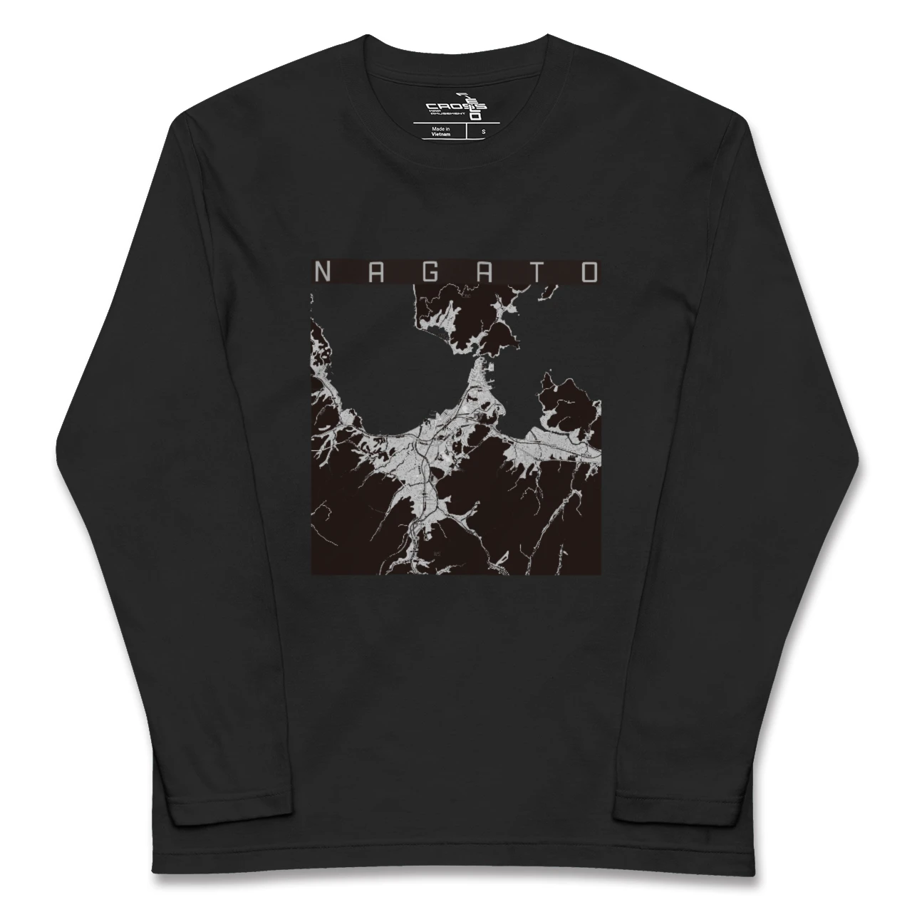 【長門(山口県)】地図柄ロングスリーブTシャツ