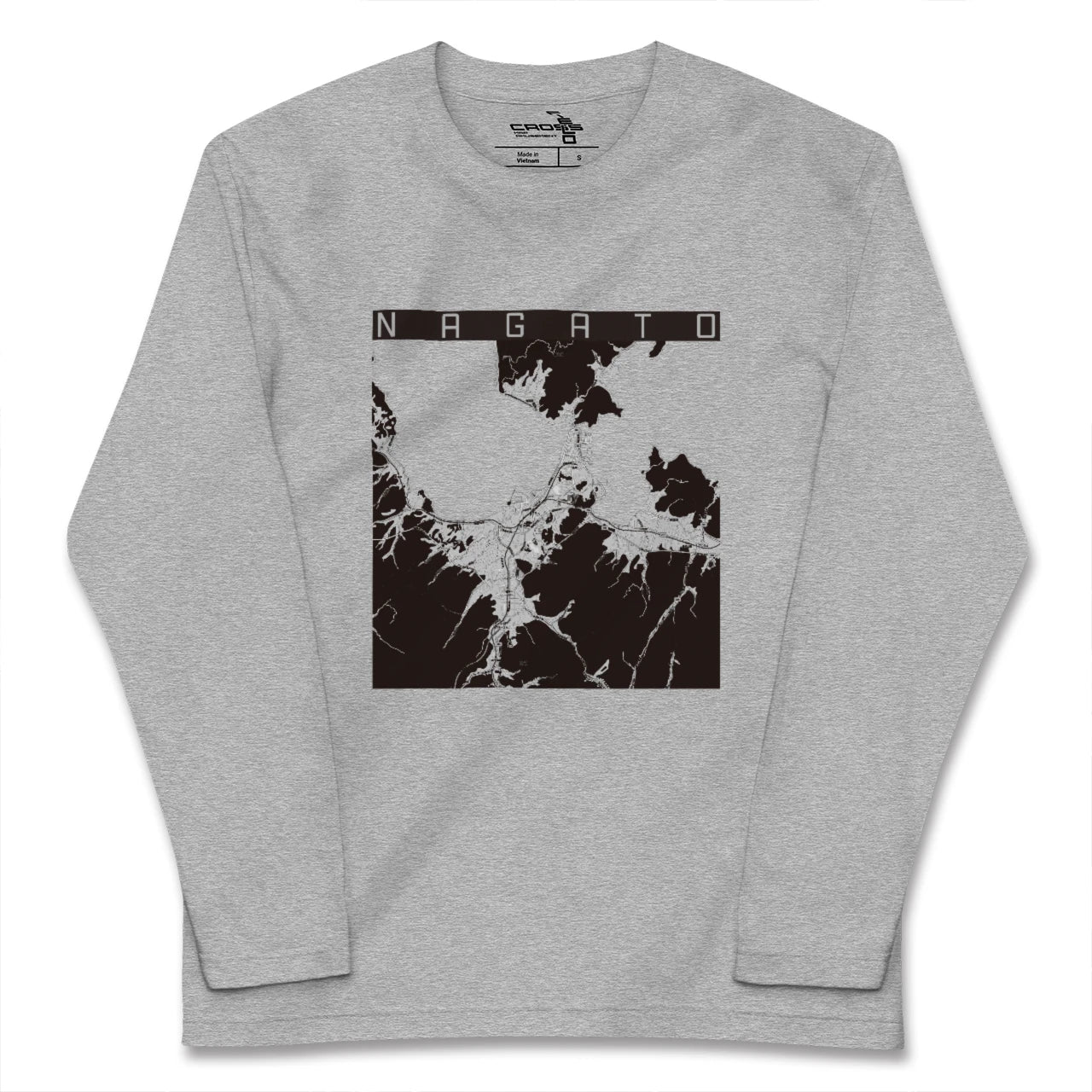 【長門(山口県)】地図柄ロングスリーブTシャツ