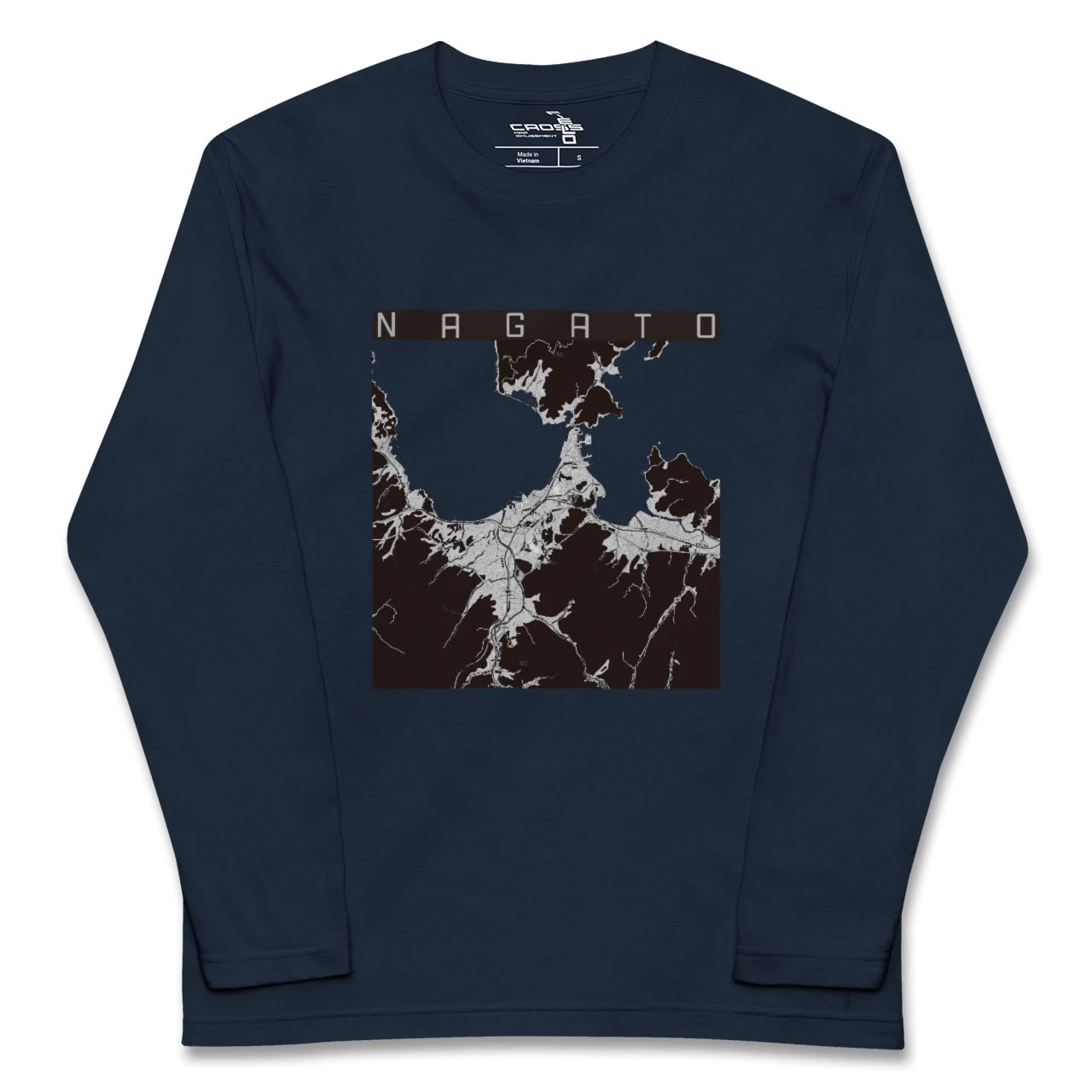 【長門(山口県)】地図柄ロングスリーブTシャツ
