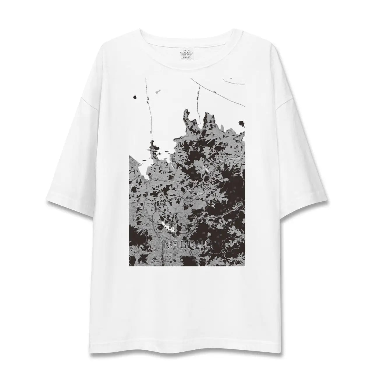【長与(長崎県)】地図柄ビッグシルエットTシャツ