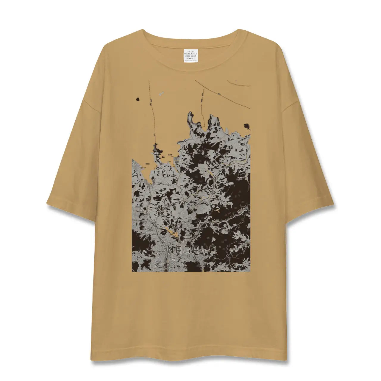 【長与(長崎県)】地図柄ビッグシルエットTシャツ