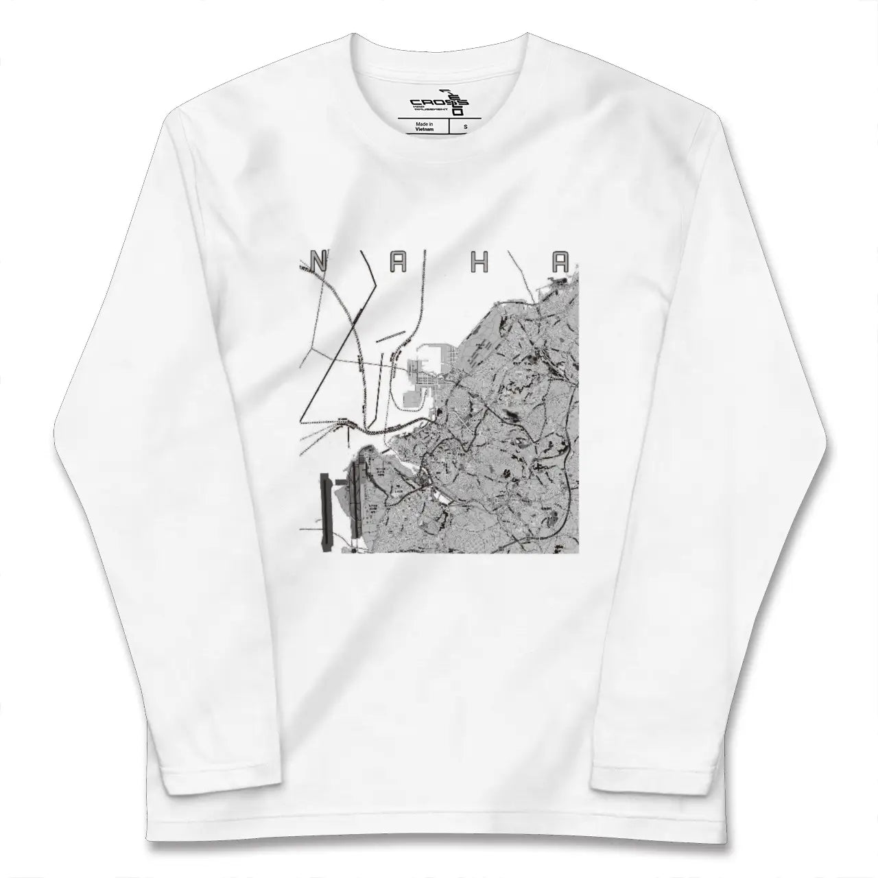 【那覇(沖縄県)】地図柄ロングスリーブTシャツ