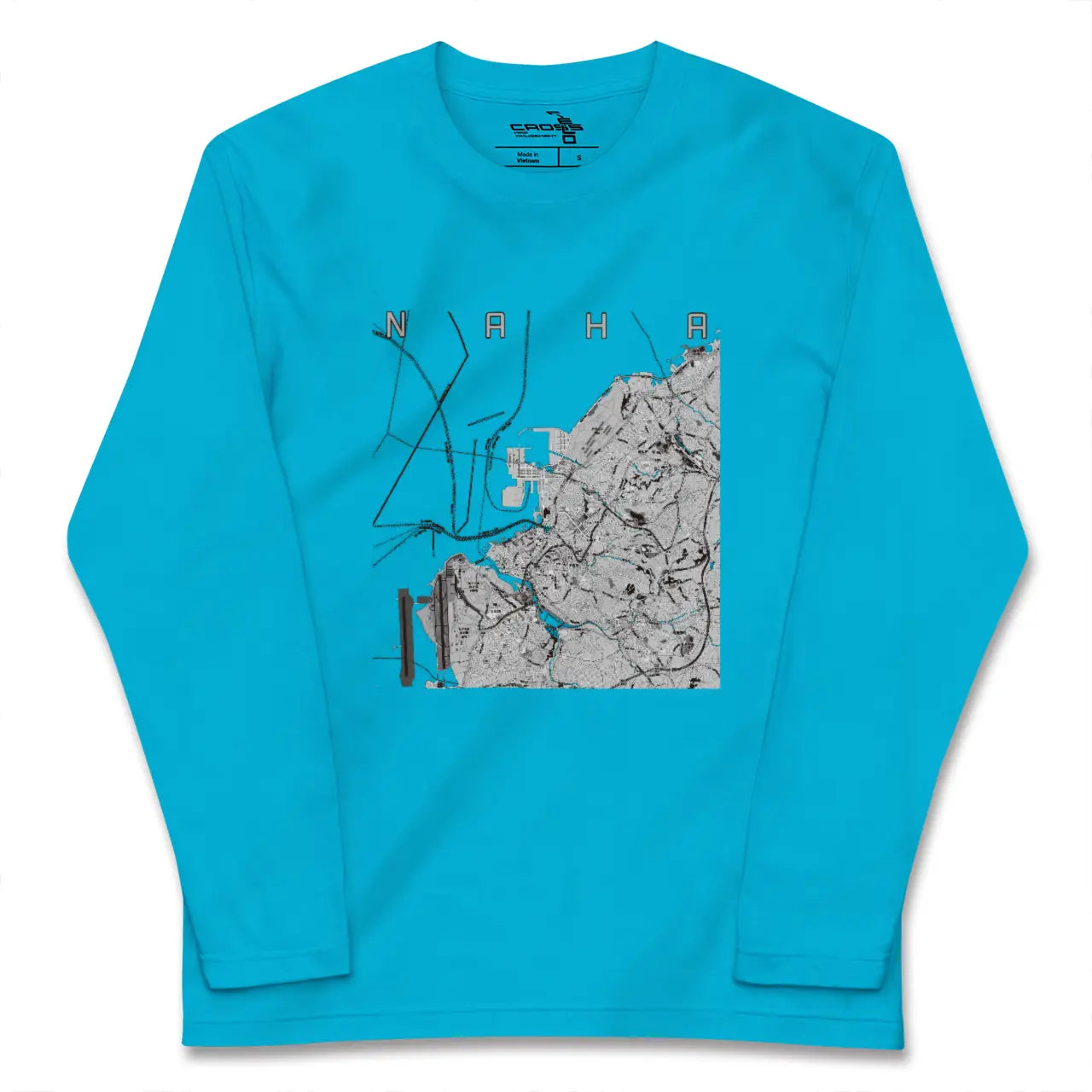 【那覇(沖縄県)】地図柄ロングスリーブTシャツ
