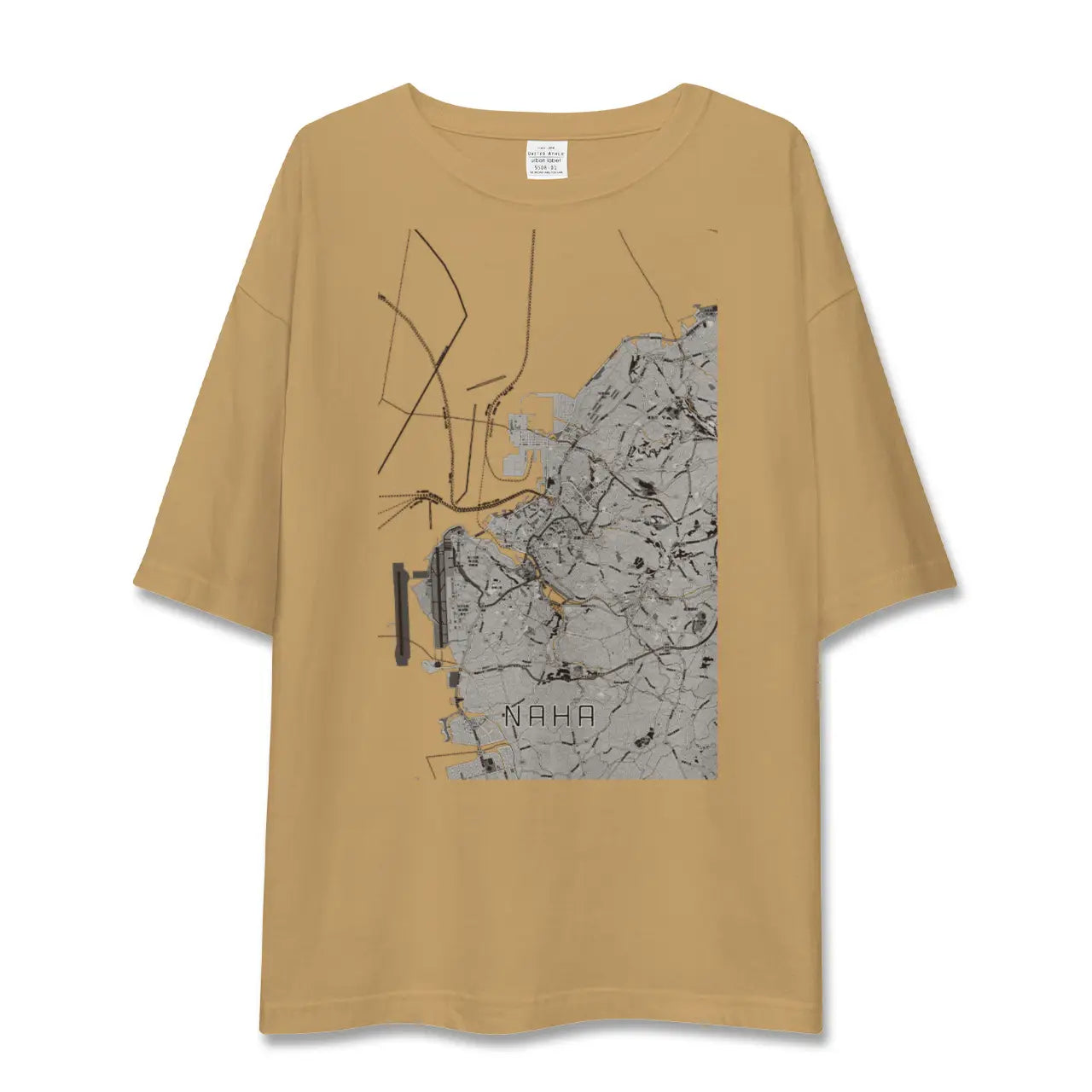 【那覇(沖縄県)】地図柄ビッグシルエットTシャツ