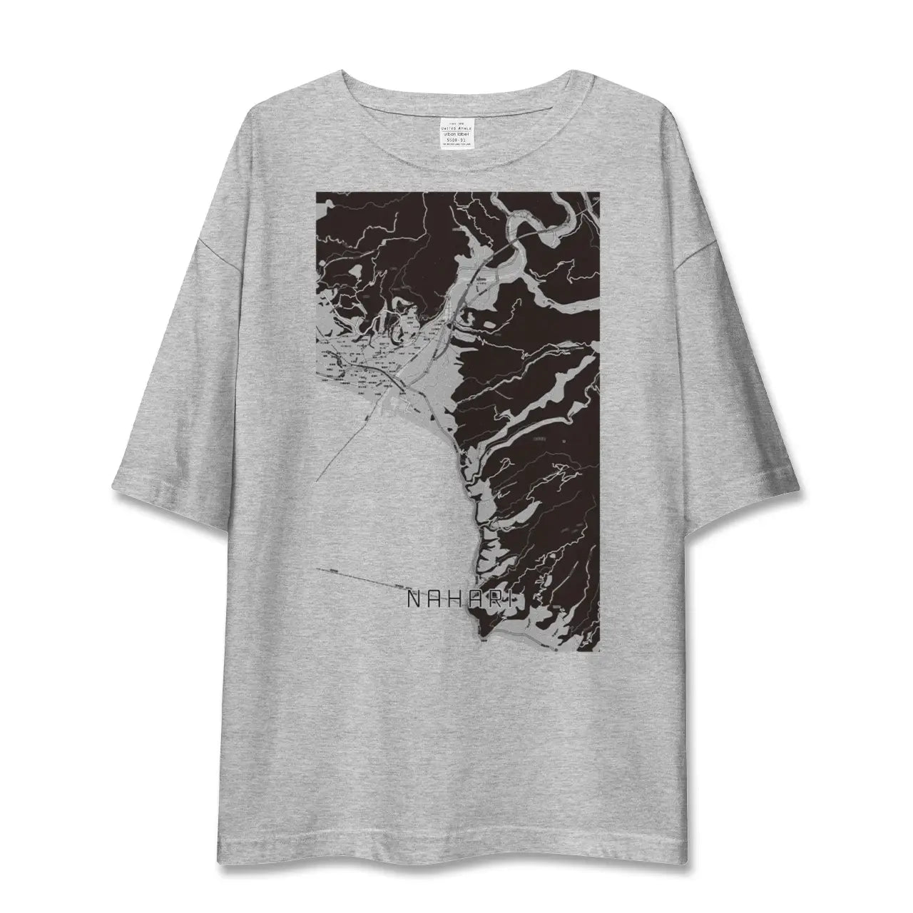 【奈半利(高知県)】地図柄ビッグシルエットTシャツ