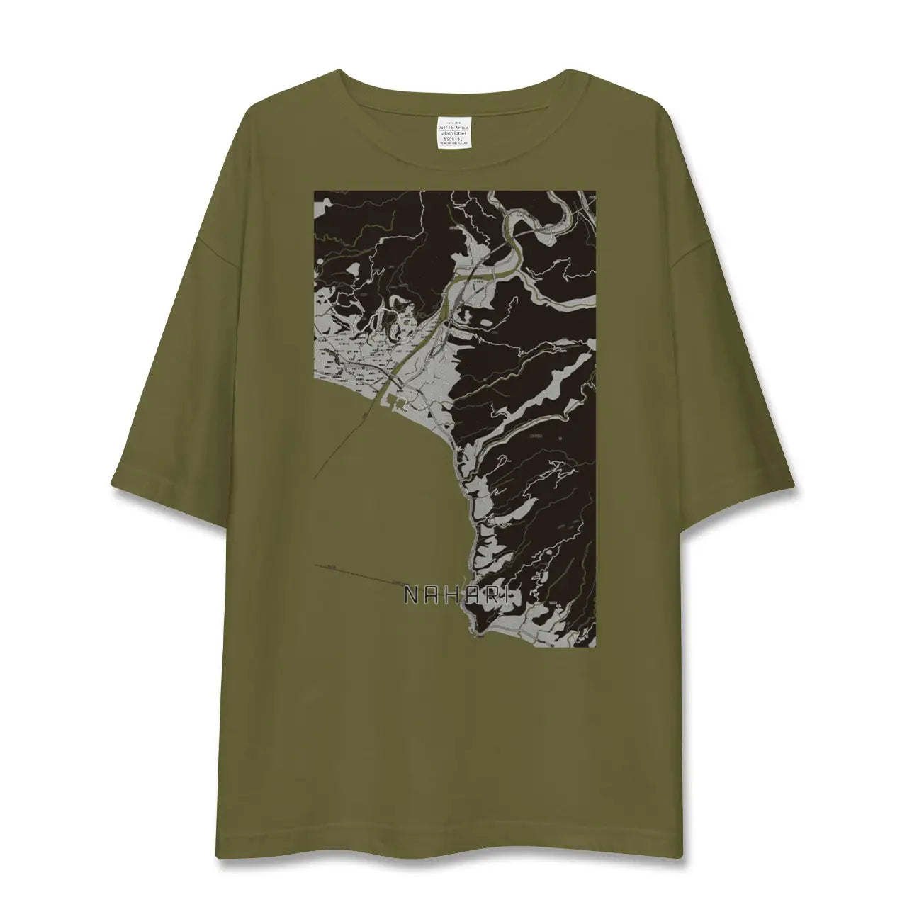 【奈半利(高知県)】地図柄ビッグシルエットTシャツ