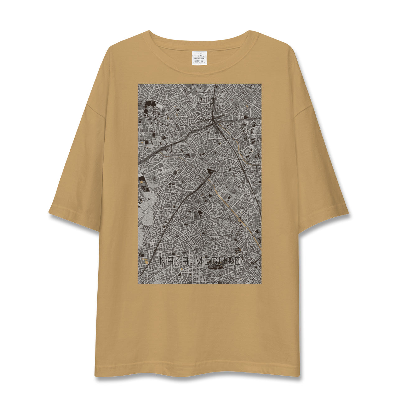 【中目黒(東京都)】地図柄ビッグシルエットTシャツ