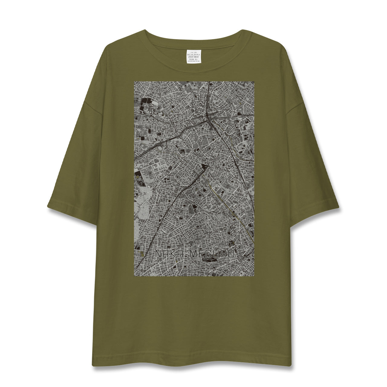 【中目黒(東京都)】地図柄ビッグシルエットTシャツ