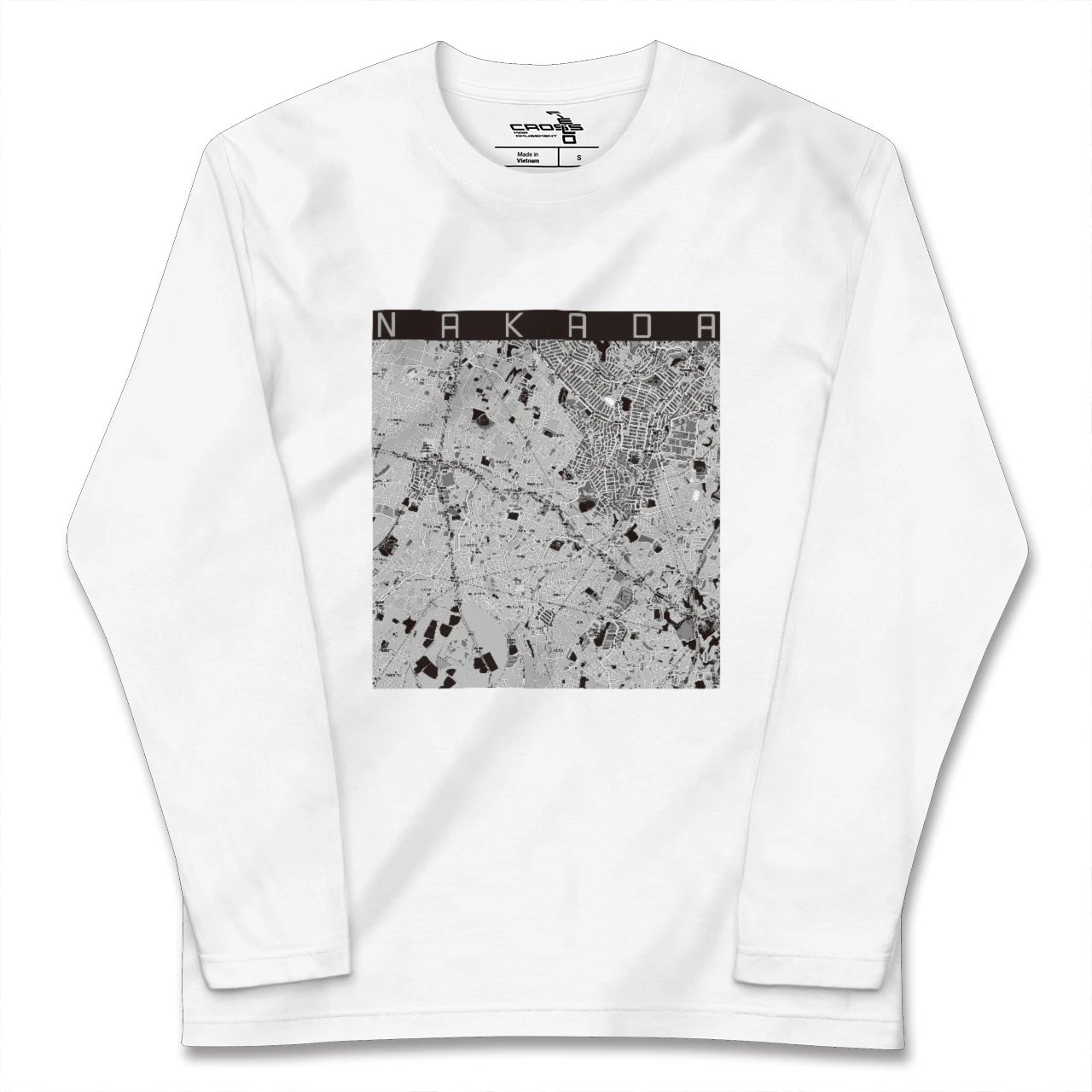 【中田(神奈川県)】地図柄ロングスリーブTシャツ