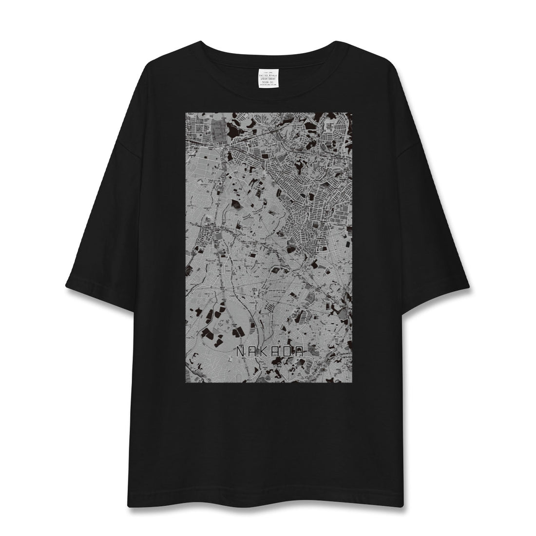 【中田(神奈川県)】地図柄ビッグシルエットTシャツ