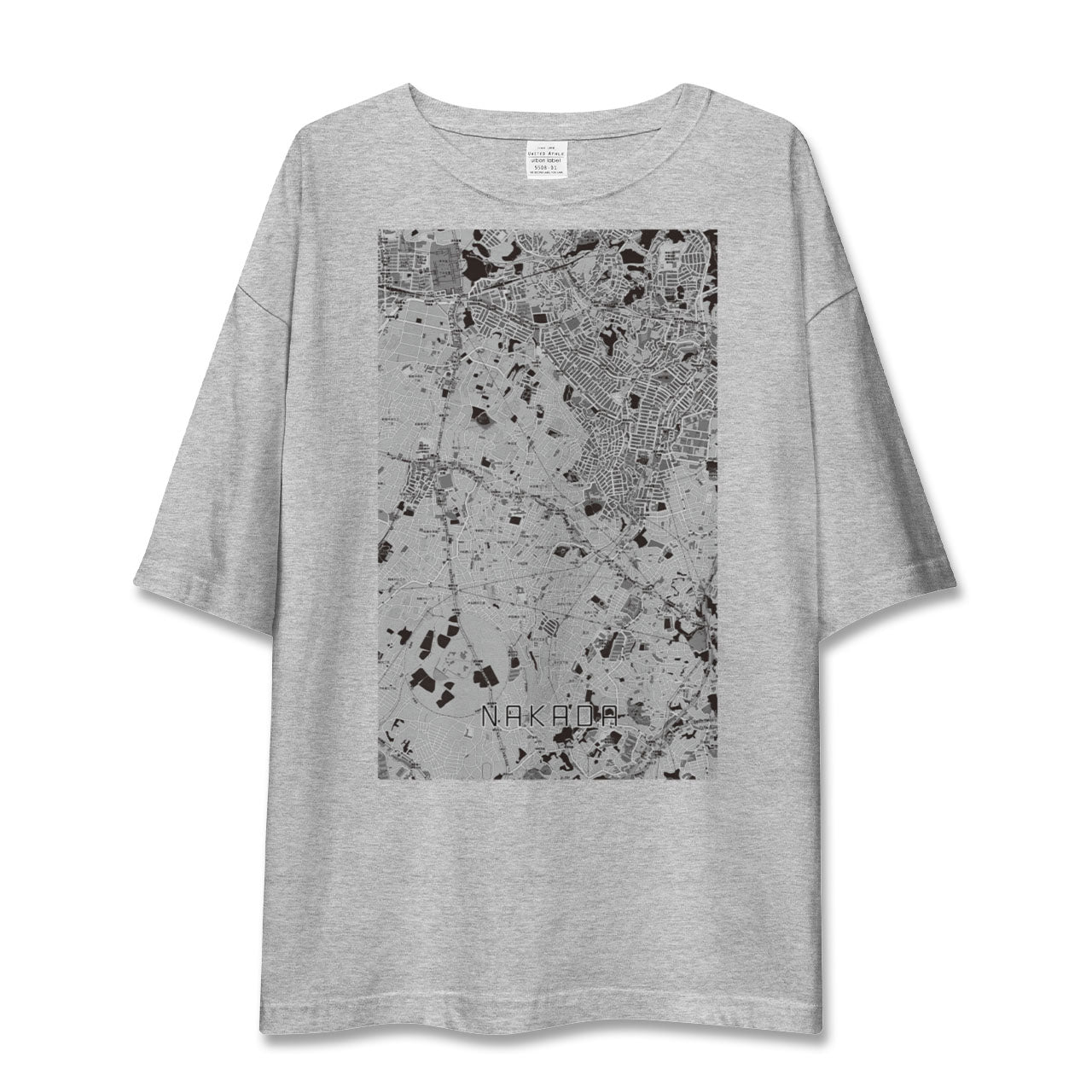 【中田(神奈川県)】地図柄ビッグシルエットTシャツ