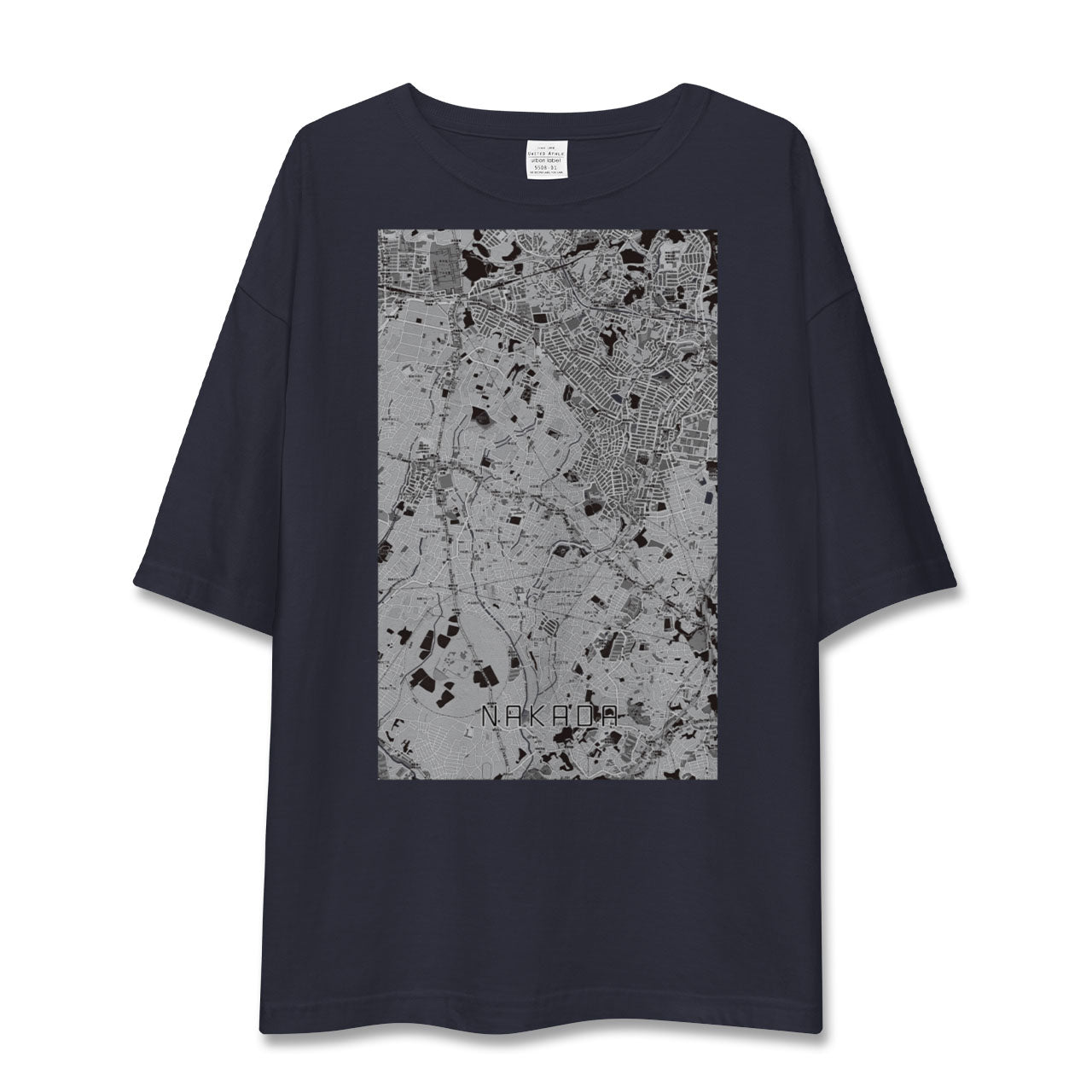 【中田(神奈川県)】地図柄ビッグシルエットTシャツ