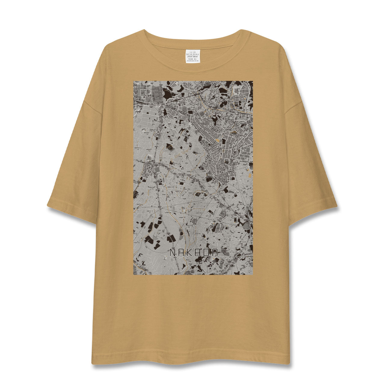【中田(神奈川県)】地図柄ビッグシルエットTシャツ
