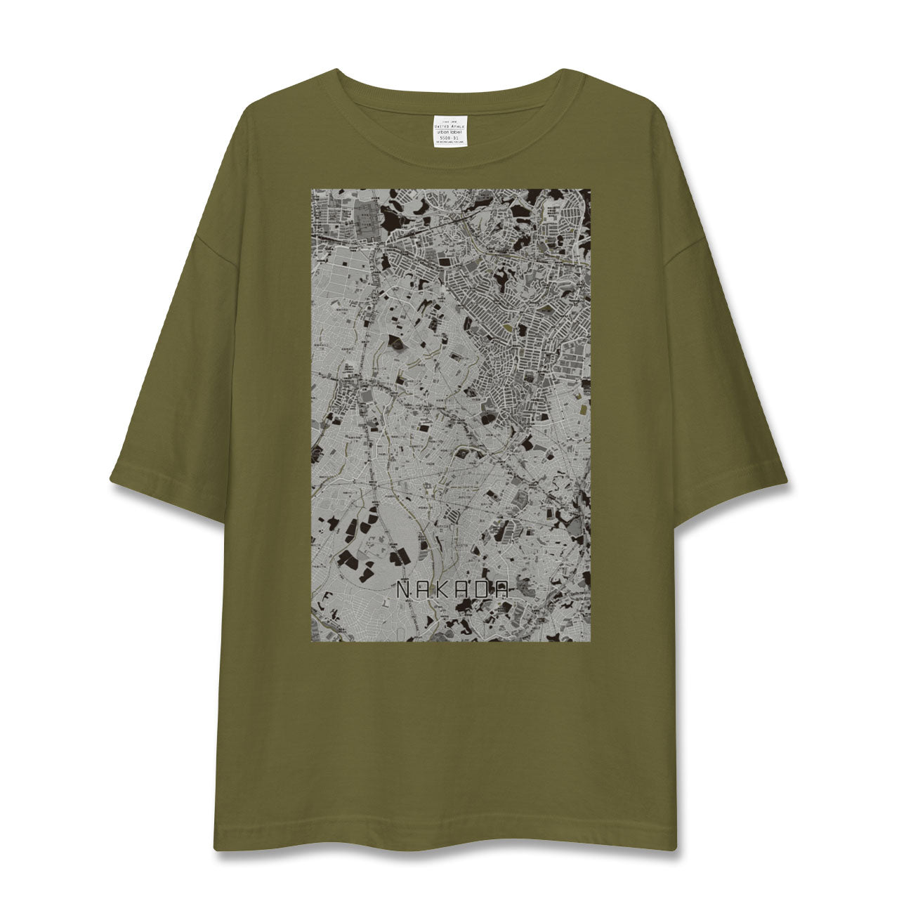 【中田(神奈川県)】地図柄ビッグシルエットTシャツ