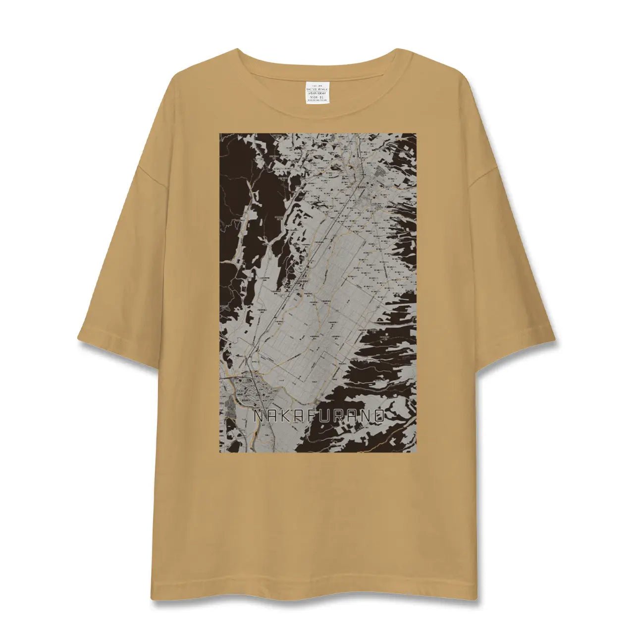 【中富良野(北海道)】地図柄ビッグシルエットTシャツ
