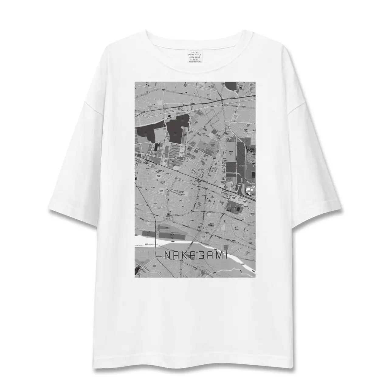 【中神(東京都)】地図柄ビッグシルエットTシャツ