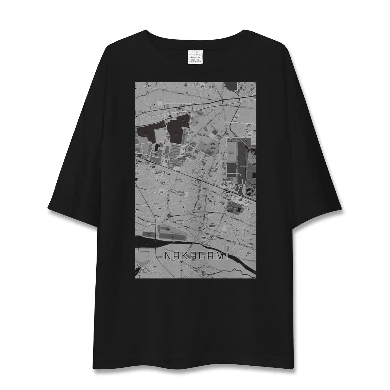 【中神(東京都)】地図柄ビッグシルエットTシャツ