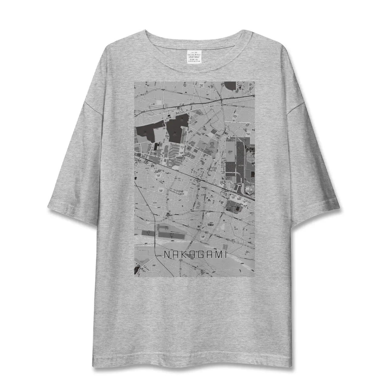 【中神(東京都)】地図柄ビッグシルエットTシャツ