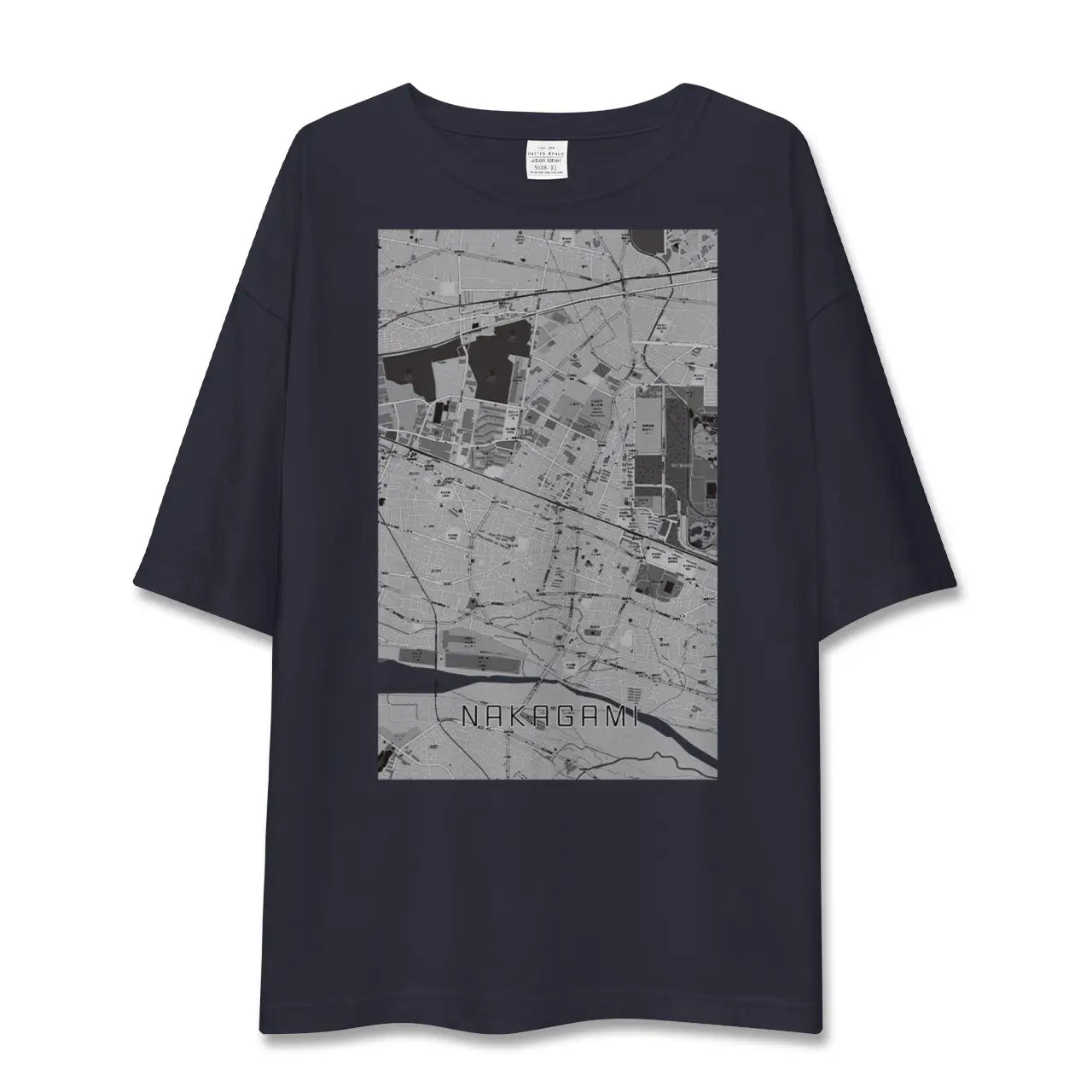 【中神(東京都)】地図柄ビッグシルエットTシャツ