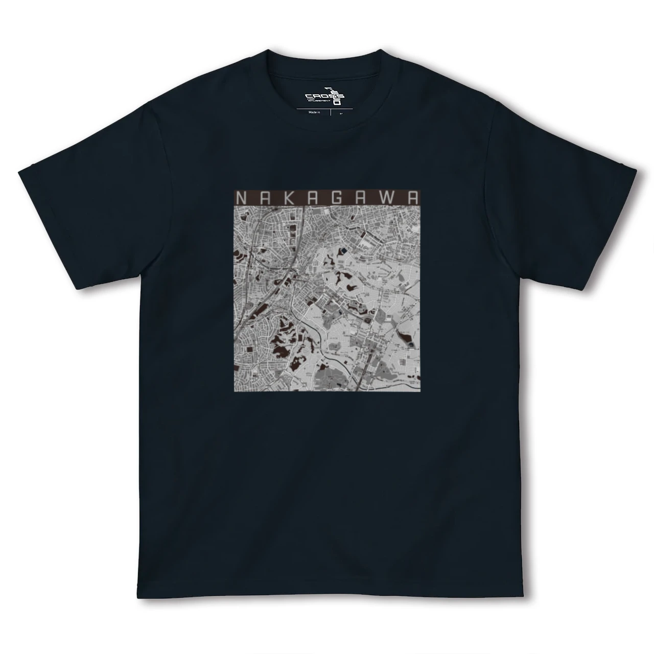 【中川(神奈川県)】地図柄ヘビーウェイトTシャツ