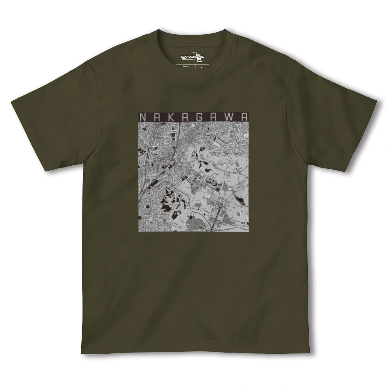 【中川(神奈川県)】地図柄ヘビーウェイトTシャツ