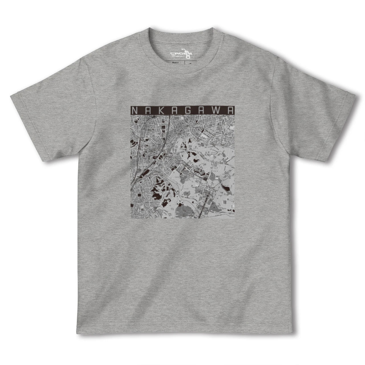 【中川(神奈川県)】地図柄ヘビーウェイトTシャツ