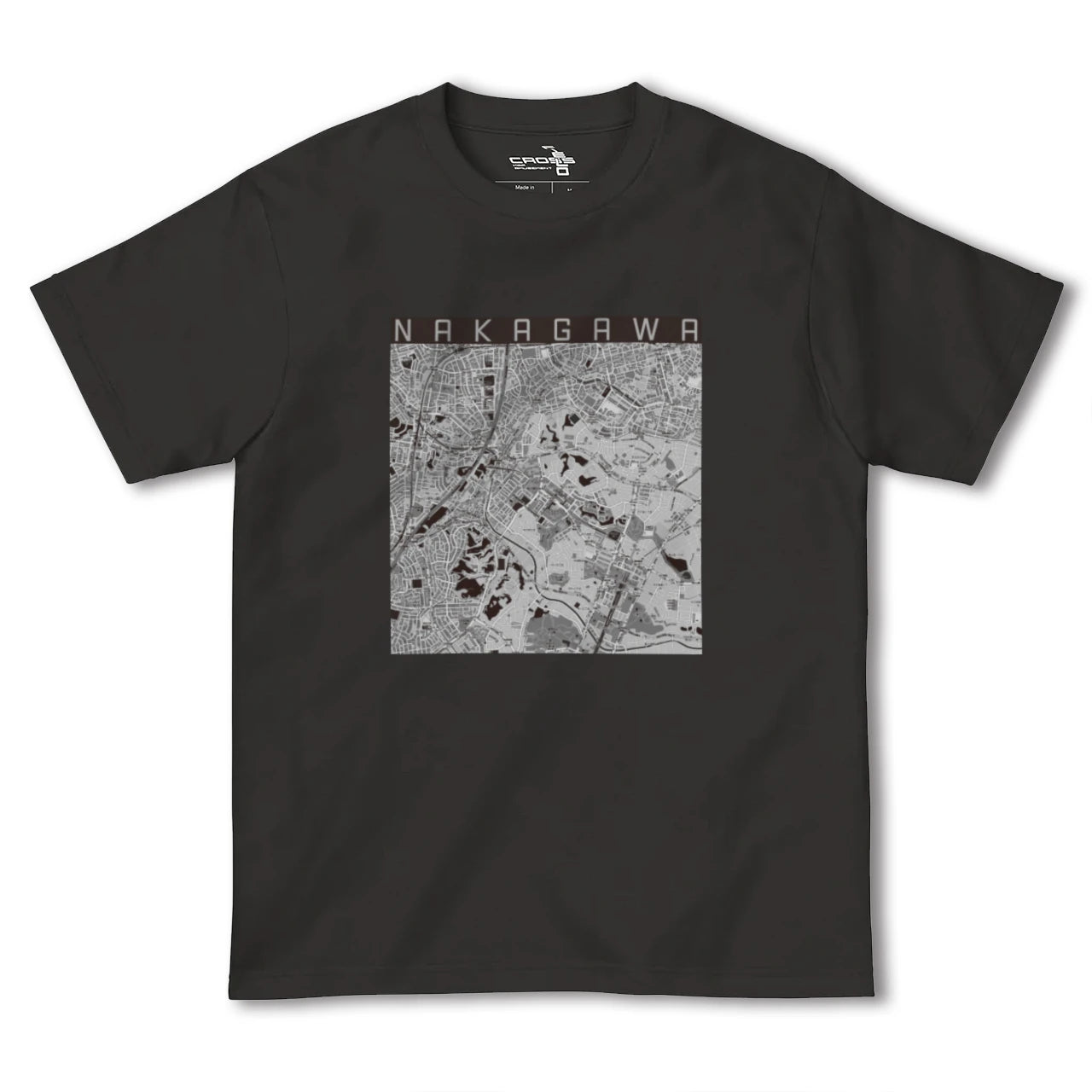 【中川(神奈川県)】地図柄ヘビーウェイトTシャツ