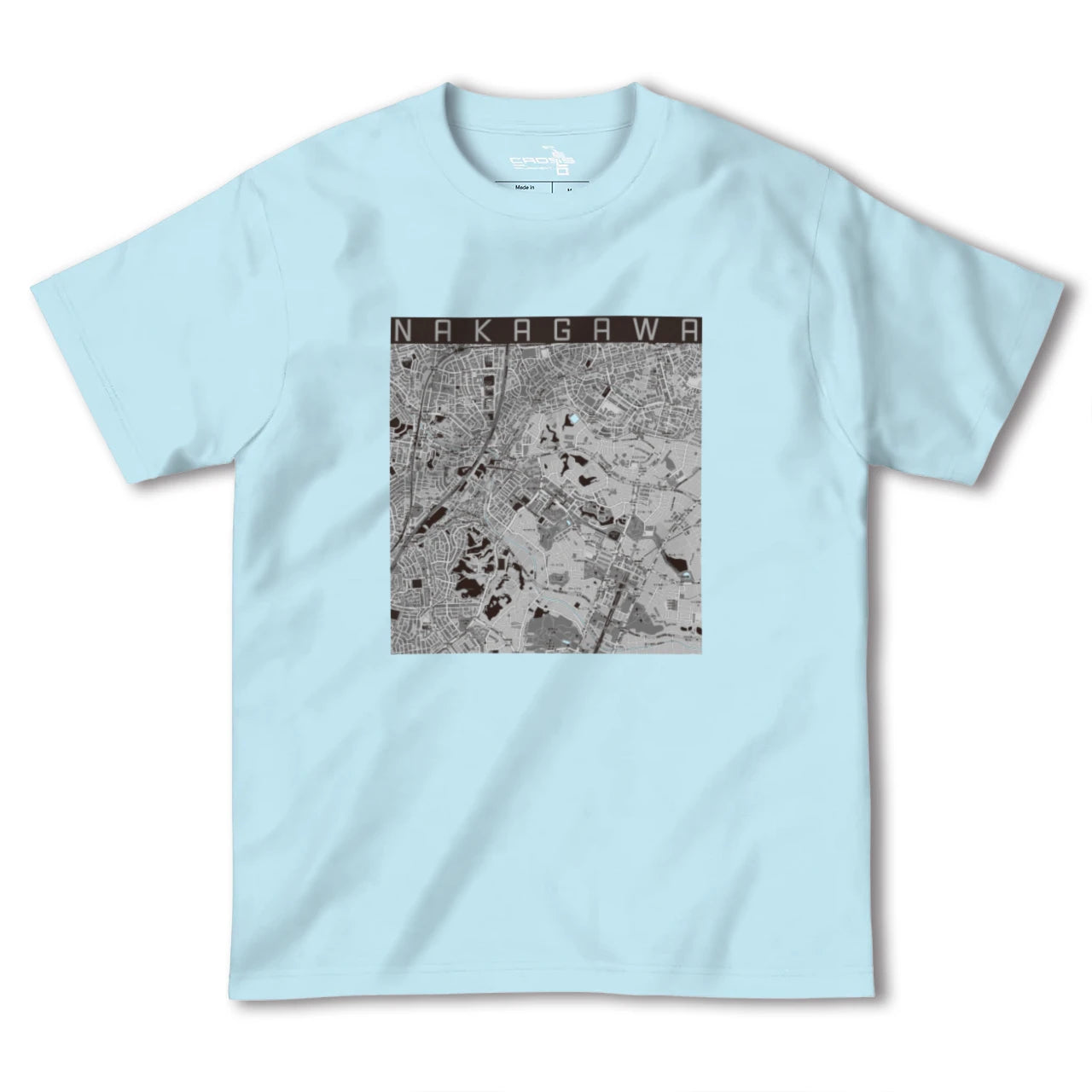 【中川(神奈川県)】地図柄ヘビーウェイトTシャツ