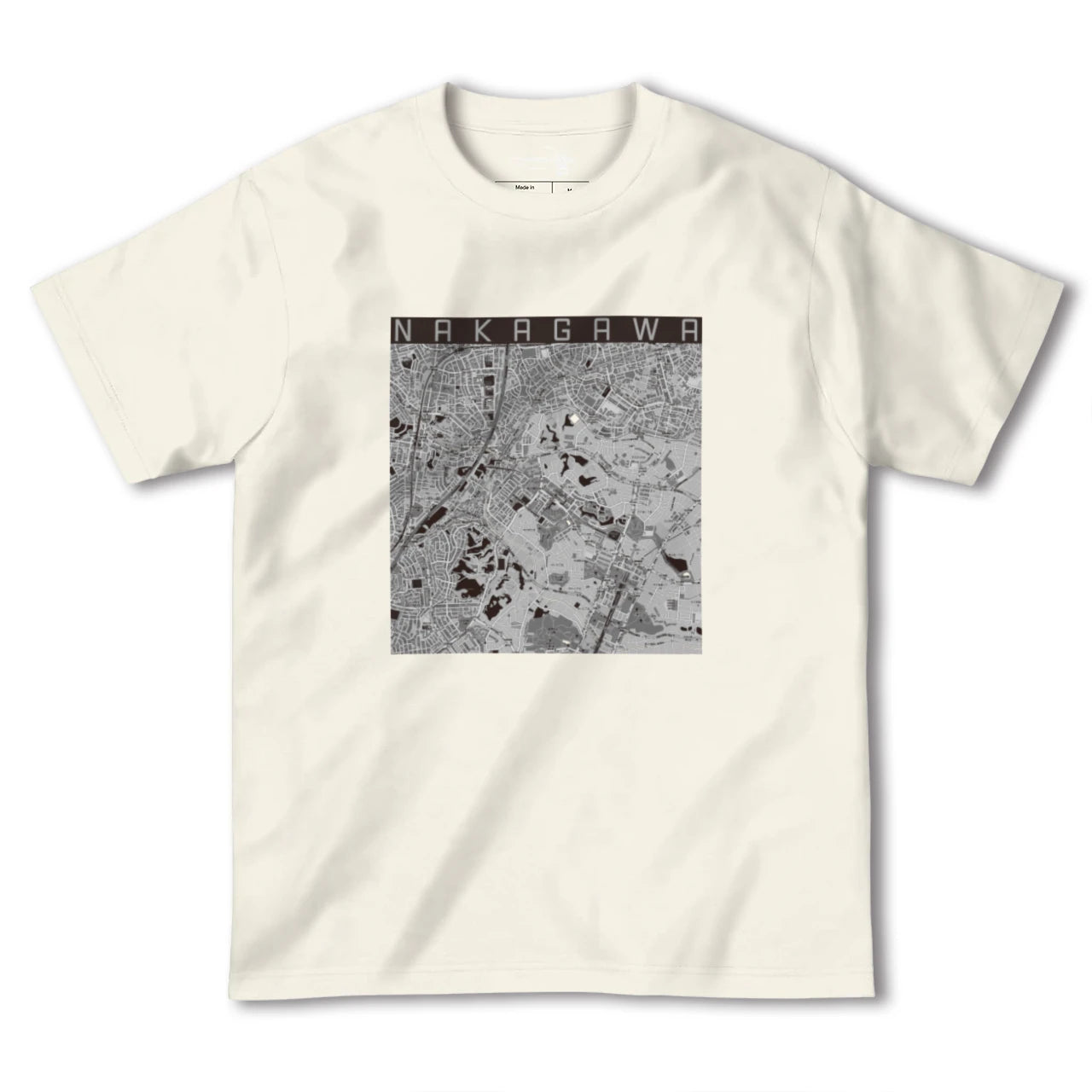 【中川(神奈川県)】地図柄ヘビーウェイトTシャツ
