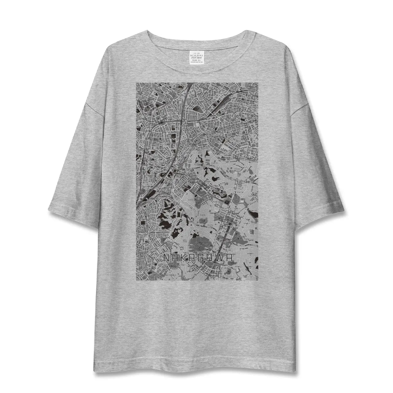【中川(神奈川県)】地図柄ビッグシルエットTシャツ