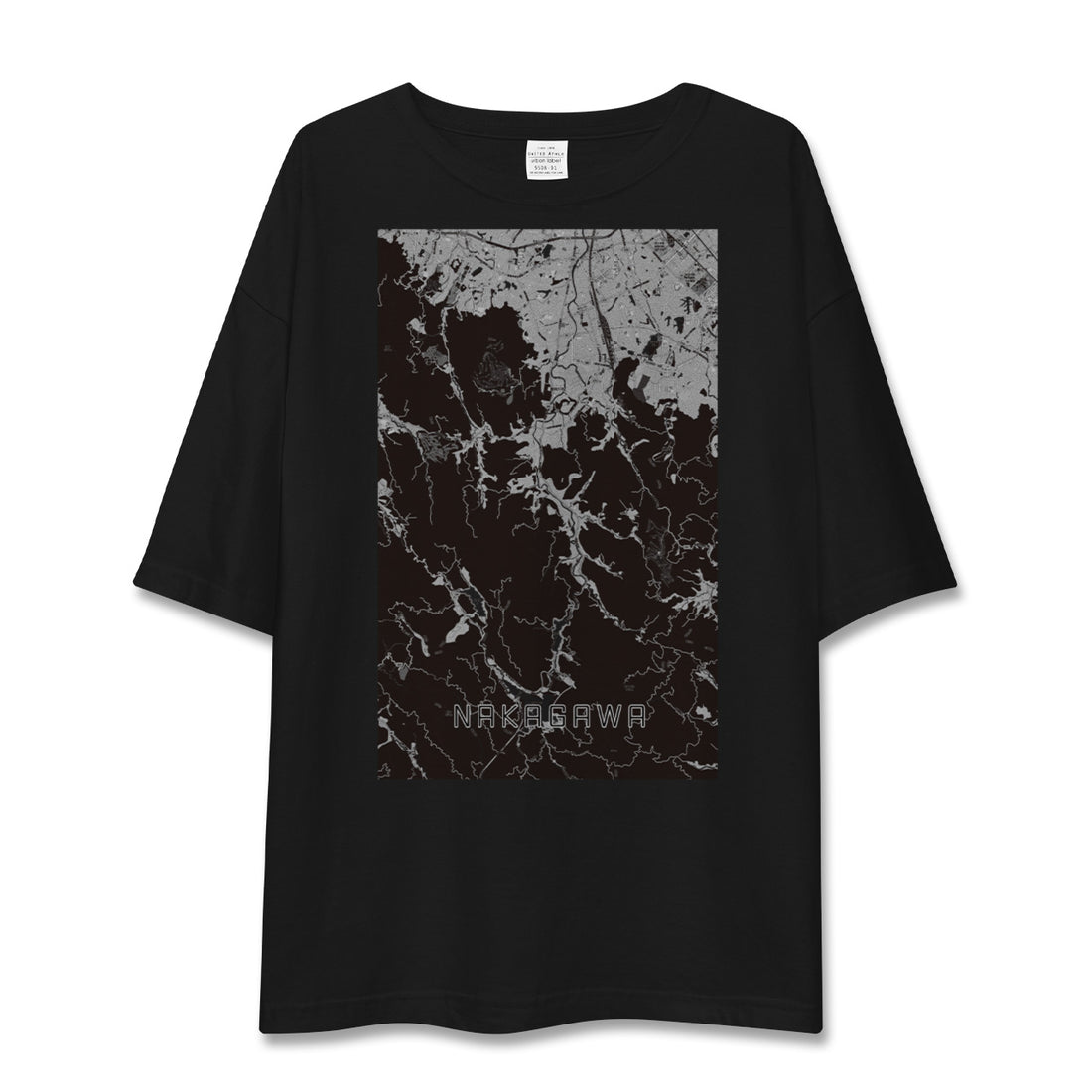 【那珂川(福岡県)】地図柄ビッグシルエットTシャツ