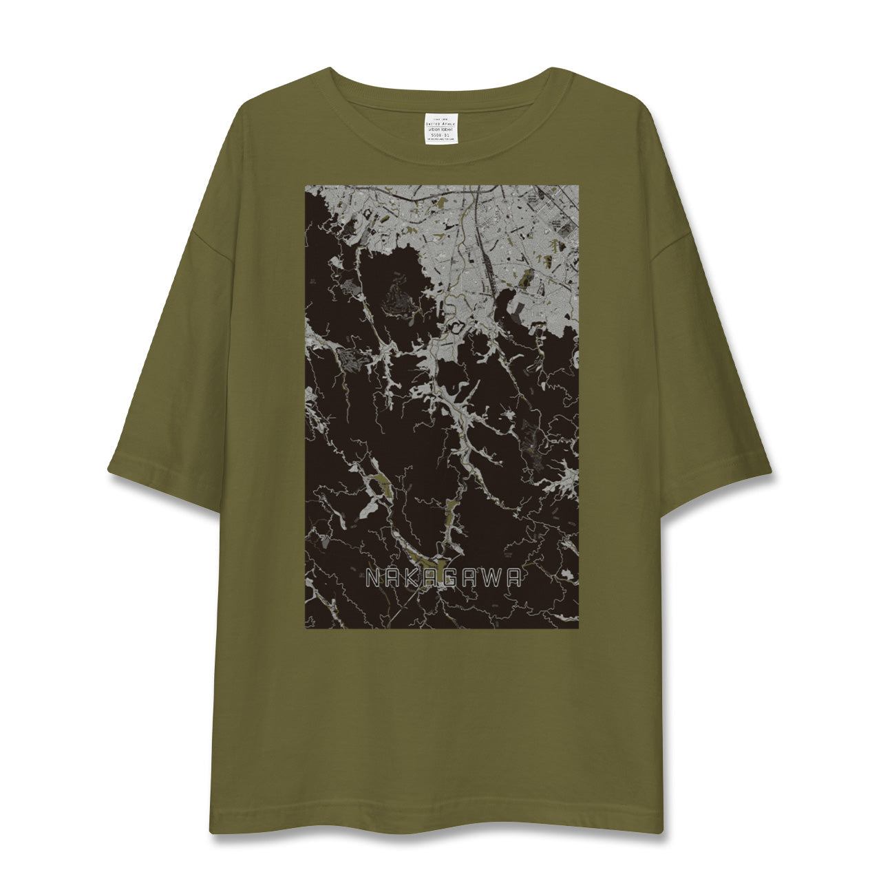 【那珂川(福岡県)】地図柄ビッグシルエットTシャツ