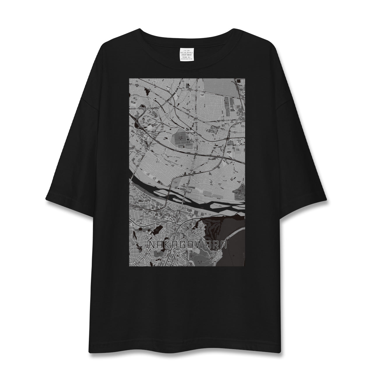 【中河原(東京都)】地図柄ビッグシルエットTシャツ