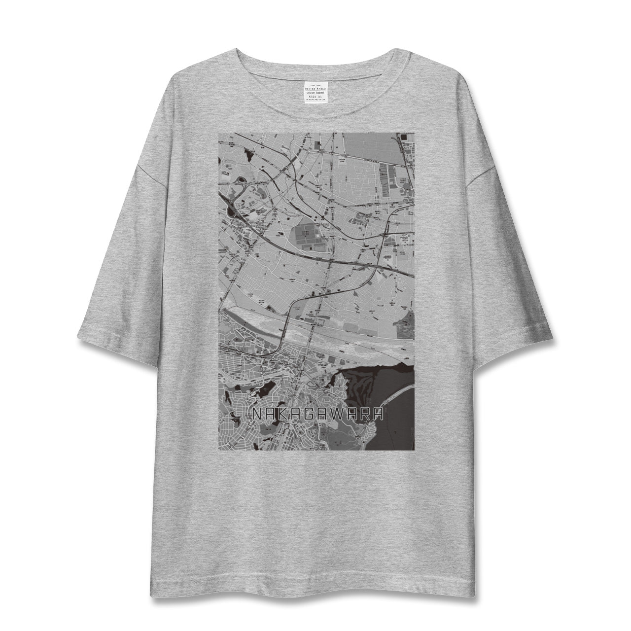 【中河原(東京都)】地図柄ビッグシルエットTシャツ