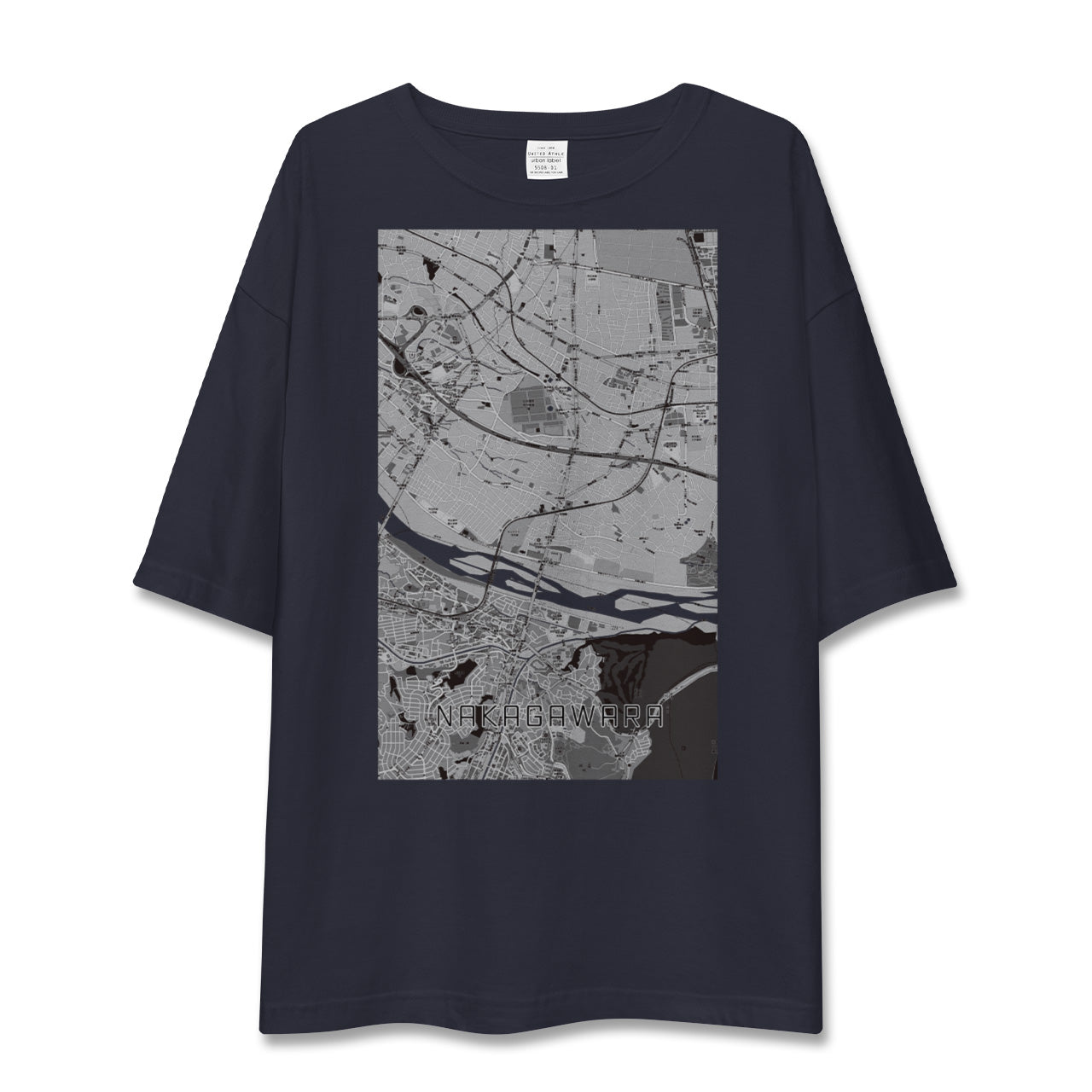 【中河原(東京都)】地図柄ビッグシルエットTシャツ