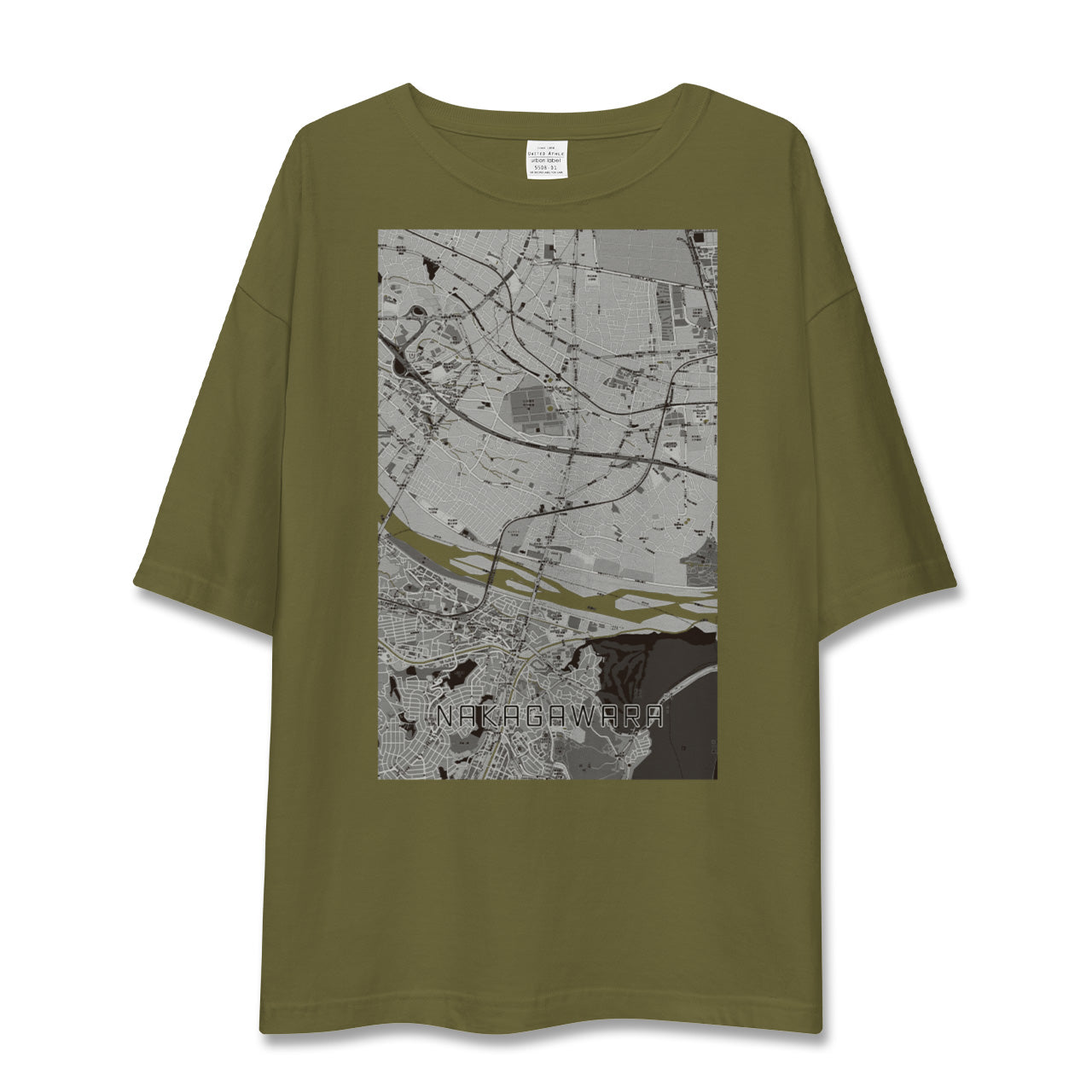【中河原(東京都)】地図柄ビッグシルエットTシャツ