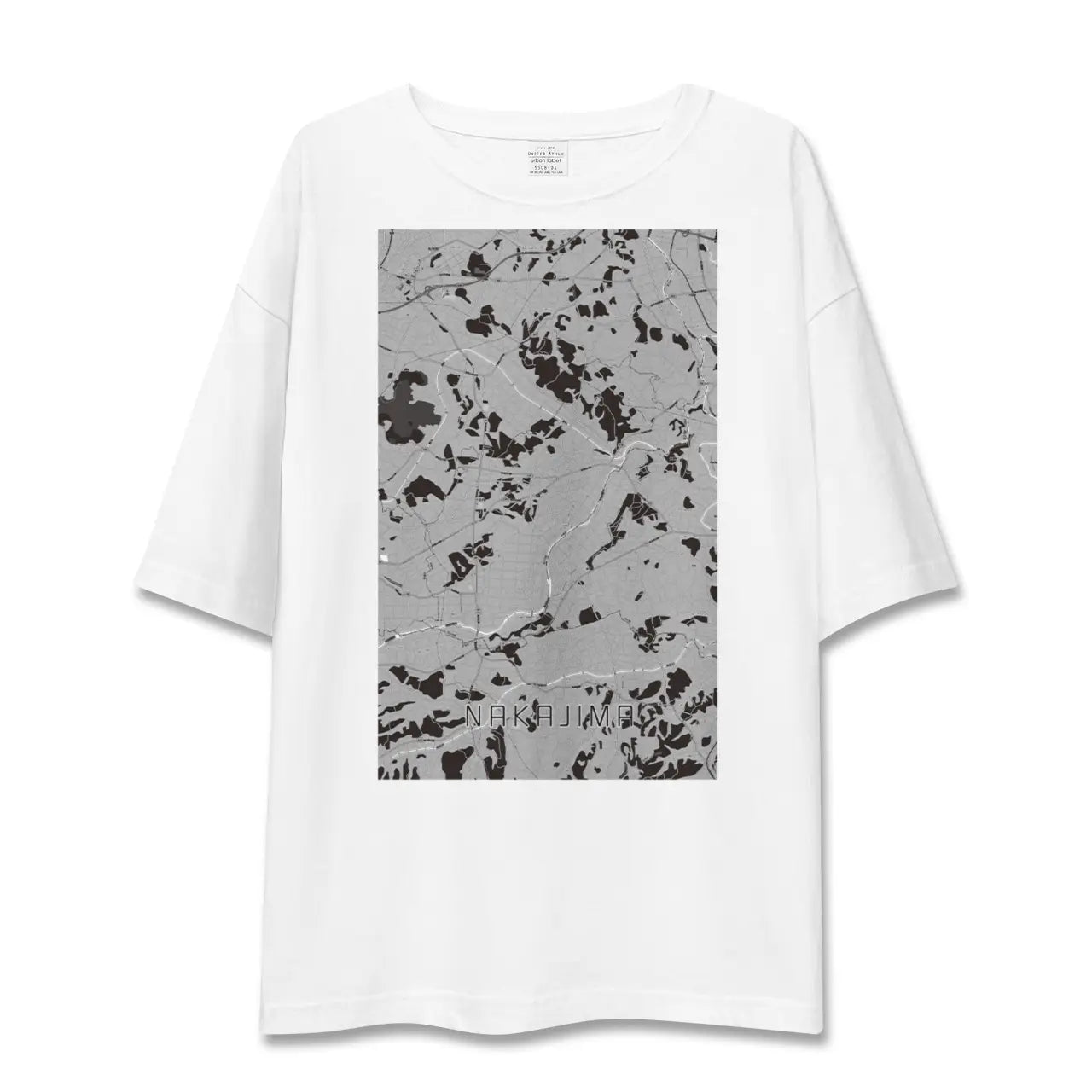 【中島(福島県)】地図柄ビッグシルエットTシャツ