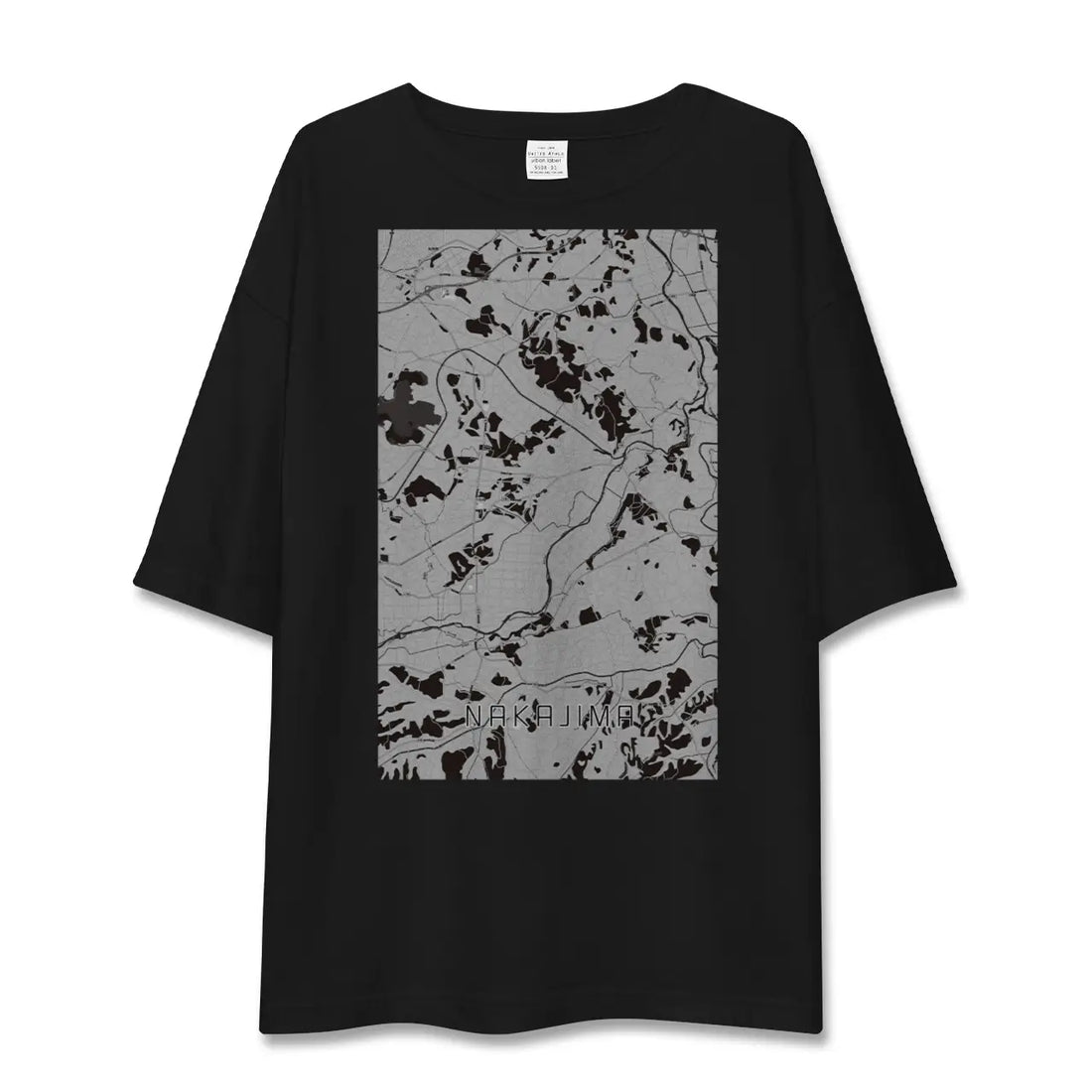 【中島(福島県)】地図柄ビッグシルエットTシャツ
