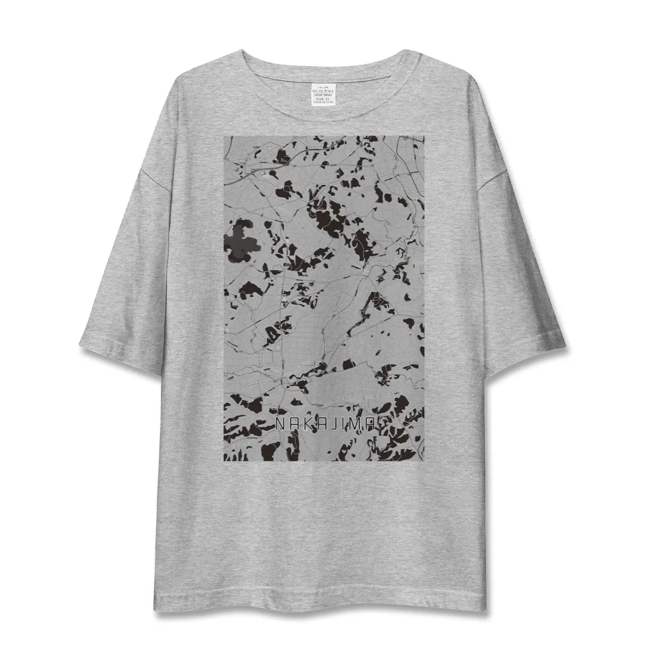 【中島(福島県)】地図柄ビッグシルエットTシャツ