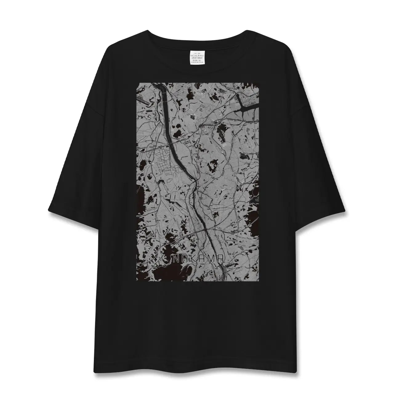 【中間(福岡県)】地図柄ビッグシルエットTシャツ