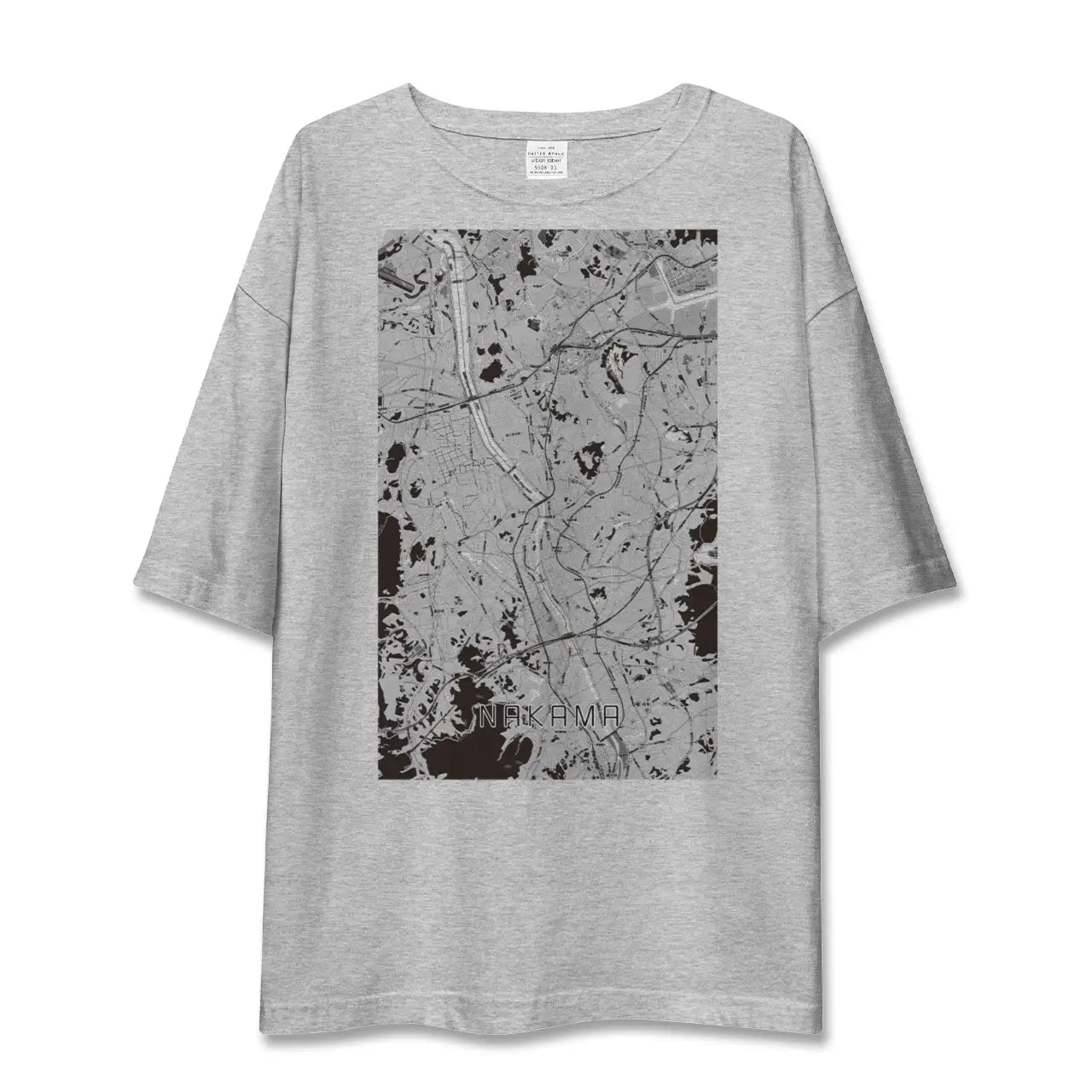 【中間(福岡県)】地図柄ビッグシルエットTシャツ