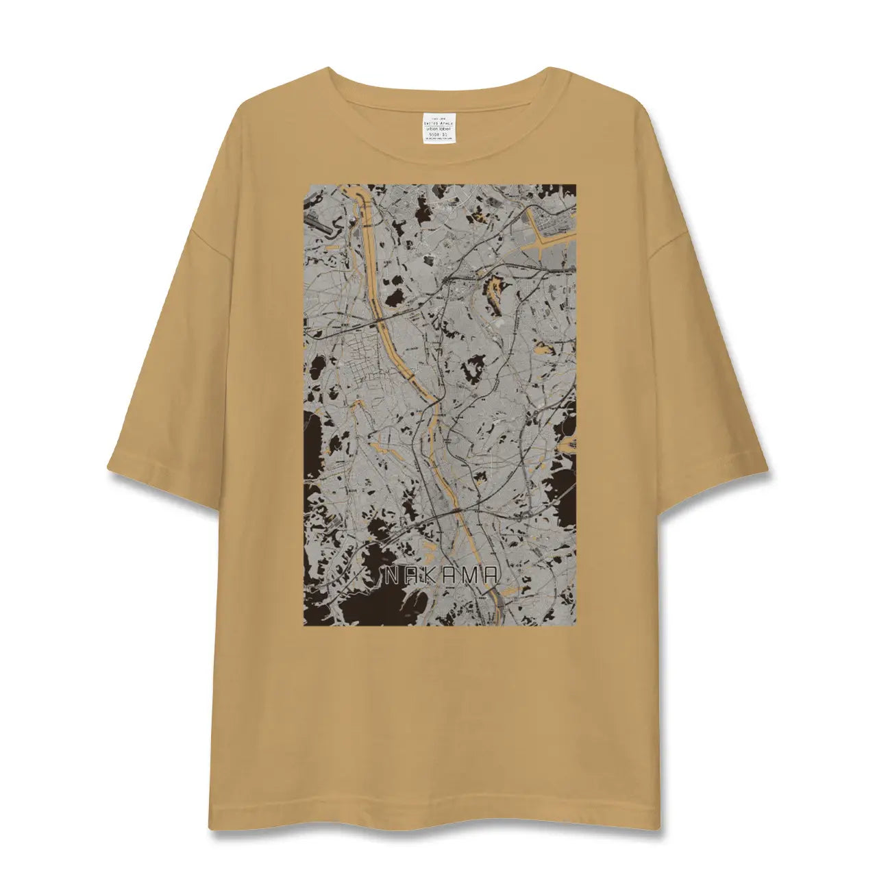 【中間(福岡県)】地図柄ビッグシルエットTシャツ