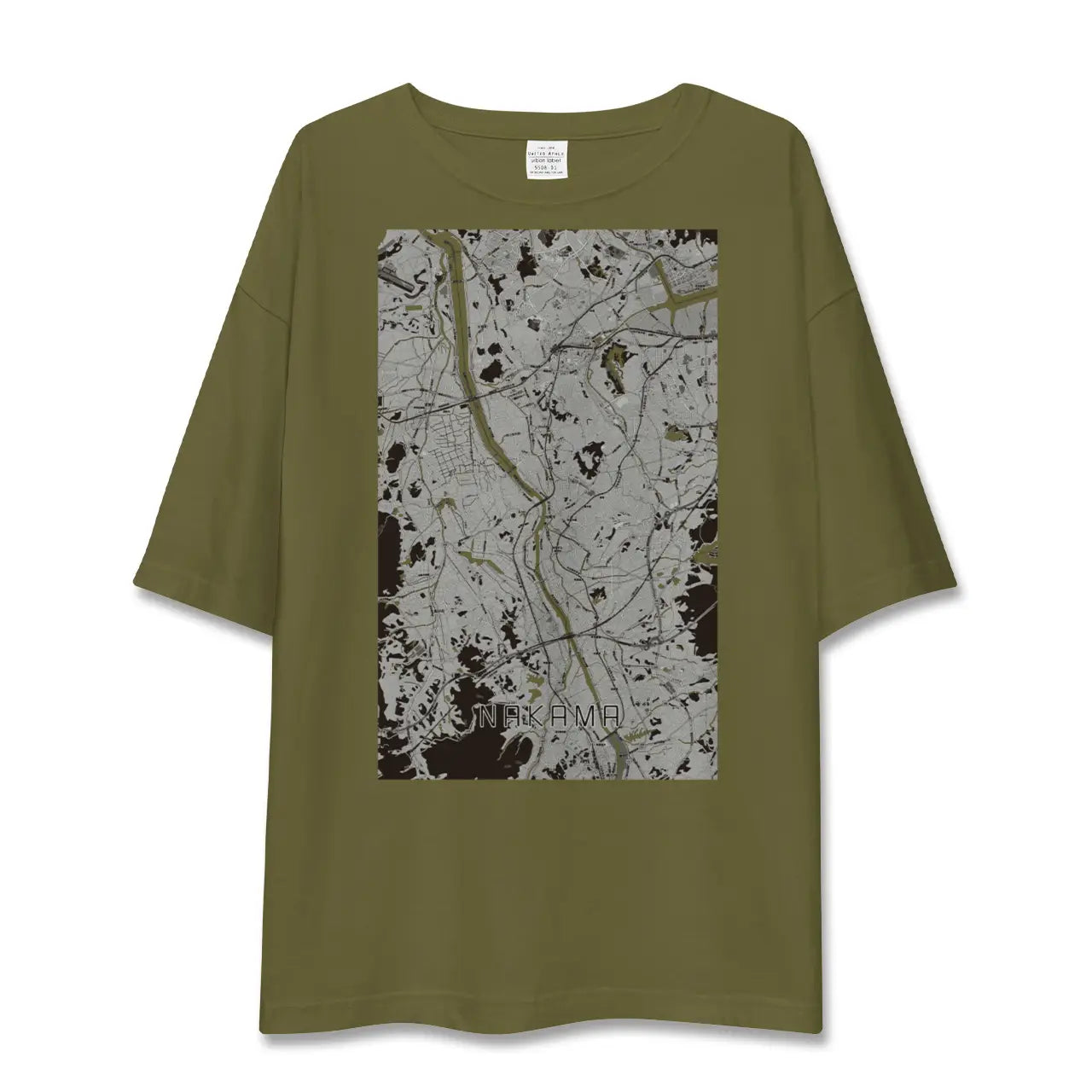 【中間(福岡県)】地図柄ビッグシルエットTシャツ