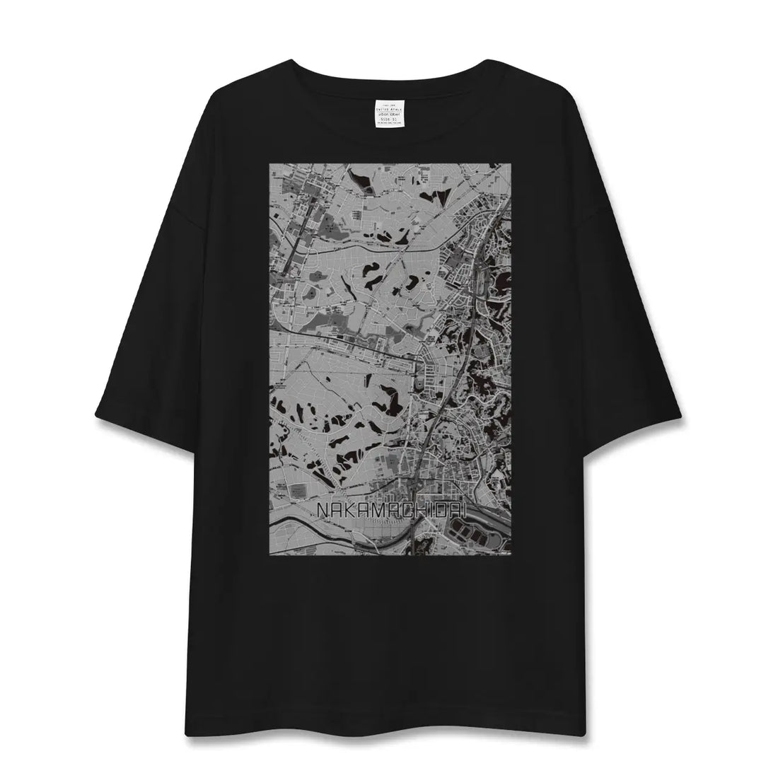 【仲町台(神奈川県)】地図柄ビッグシルエットTシャツ
